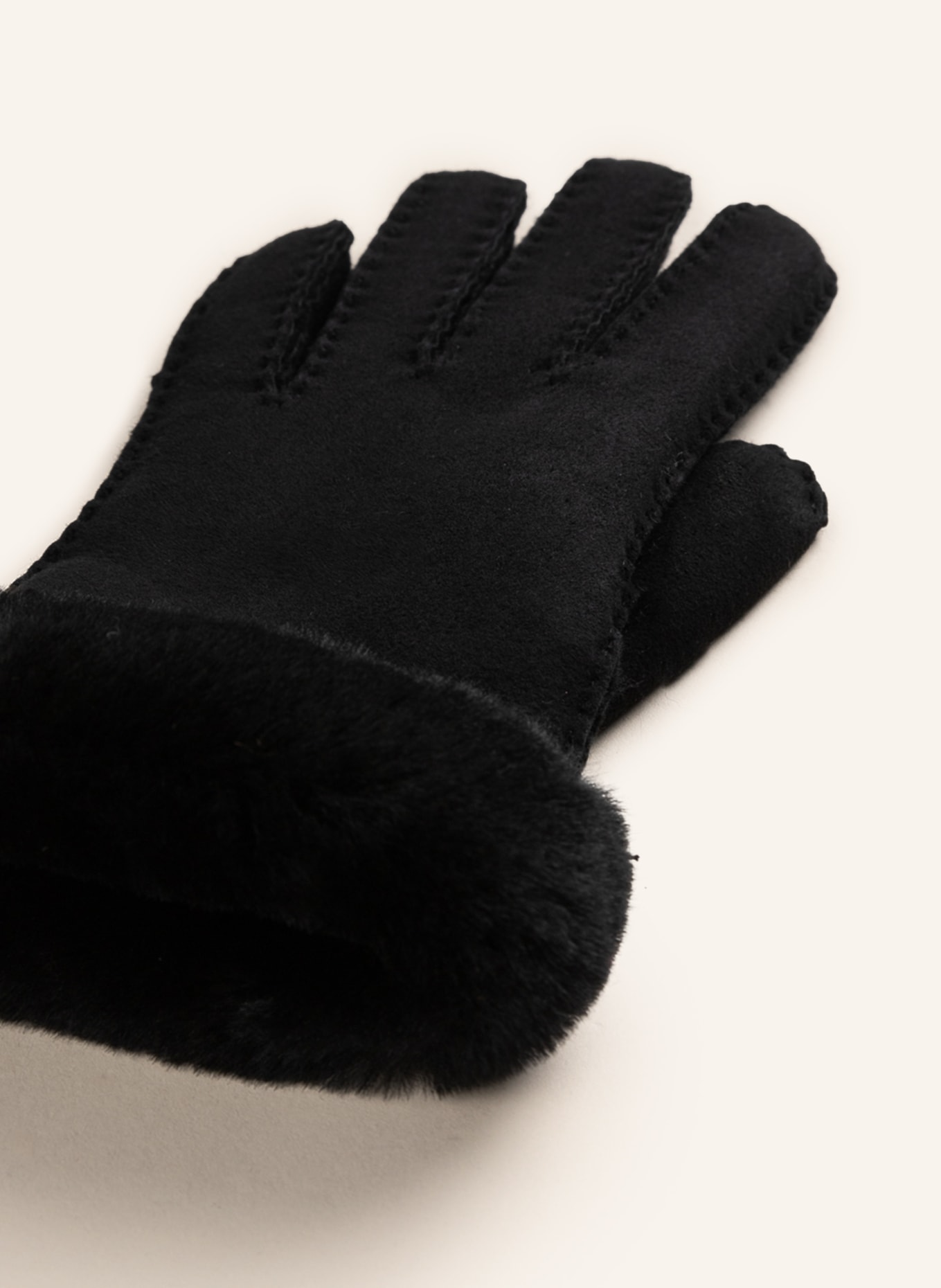 UGG Skórzane rękawiczki, Kolor: CZARNY (Obrazek 2)