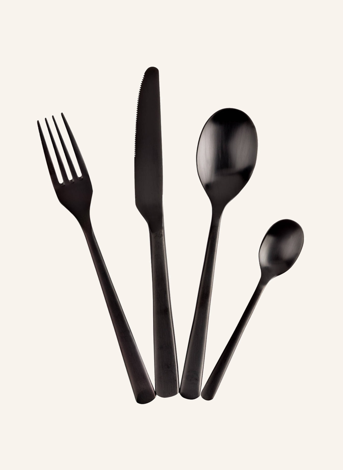 BROSTE COPENHAGEN 16-piece Cutlery set HUNE, Color: BLACK (Image 2)