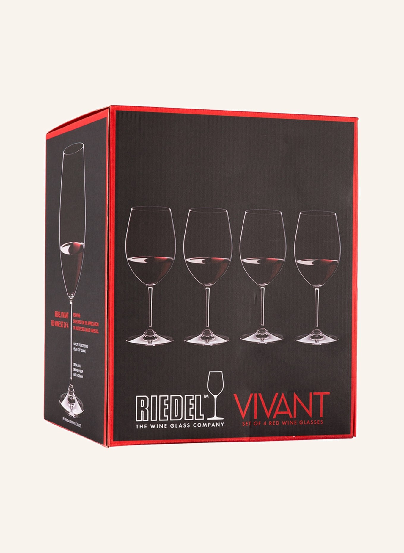 RIEDEL 4er-Set Weingläser VIVANT RED WINE, Farbe: TRANSPARENT (Bild 3)