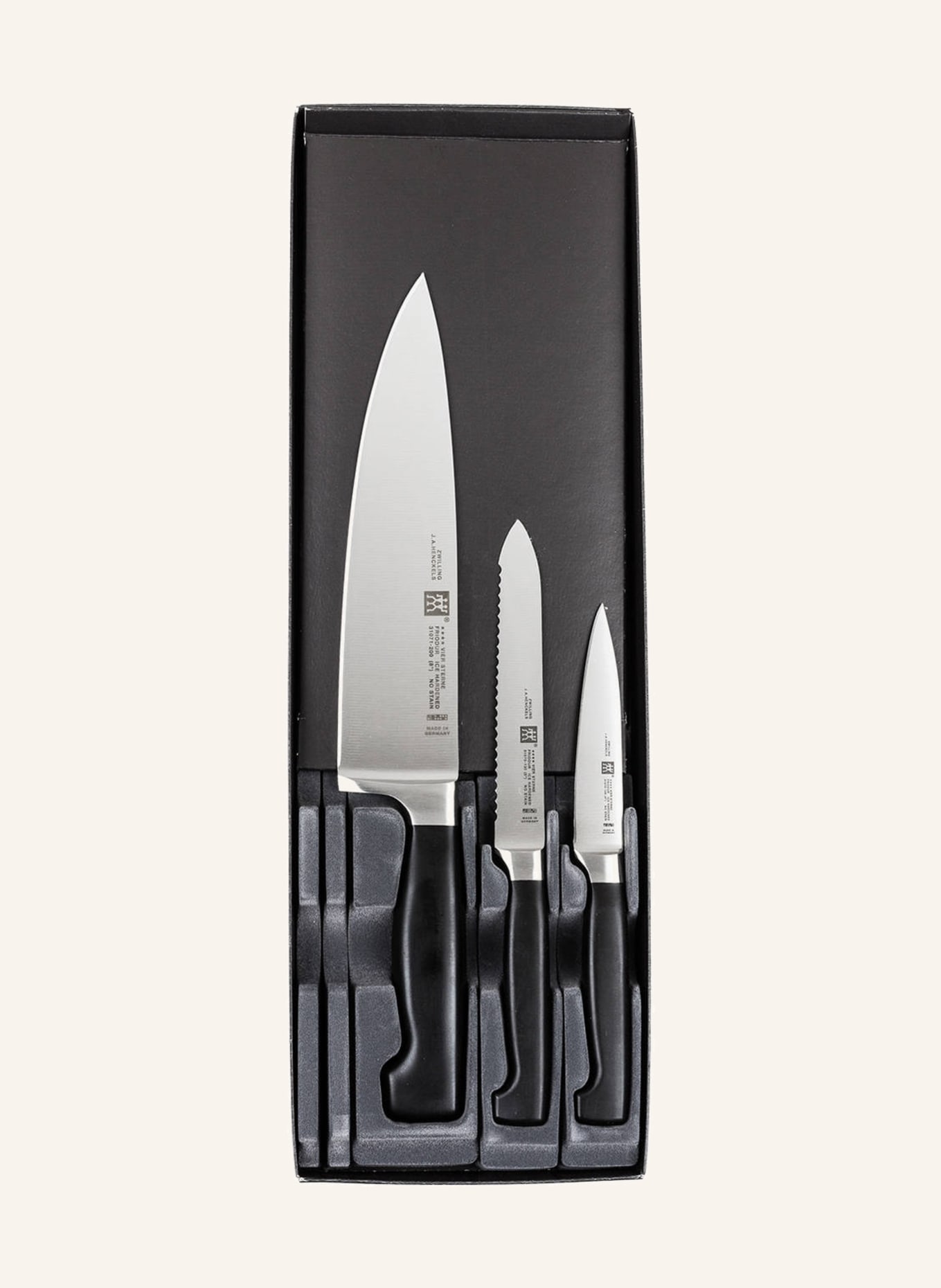 ZWILLING 3dílná Sada nožů ****VIER STERNE, Barva: ČERNÁ/ STŘÍBRNÁ (Obrázek 3)