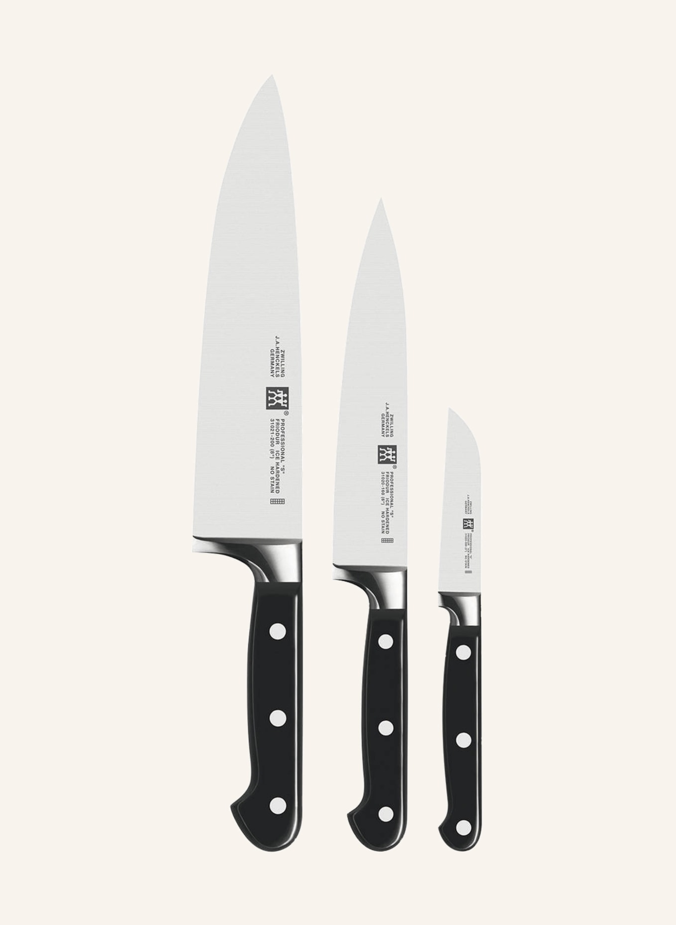 ZWILLING 3-piece Knife set , Color: BLACK/ SILVER (Image 1)