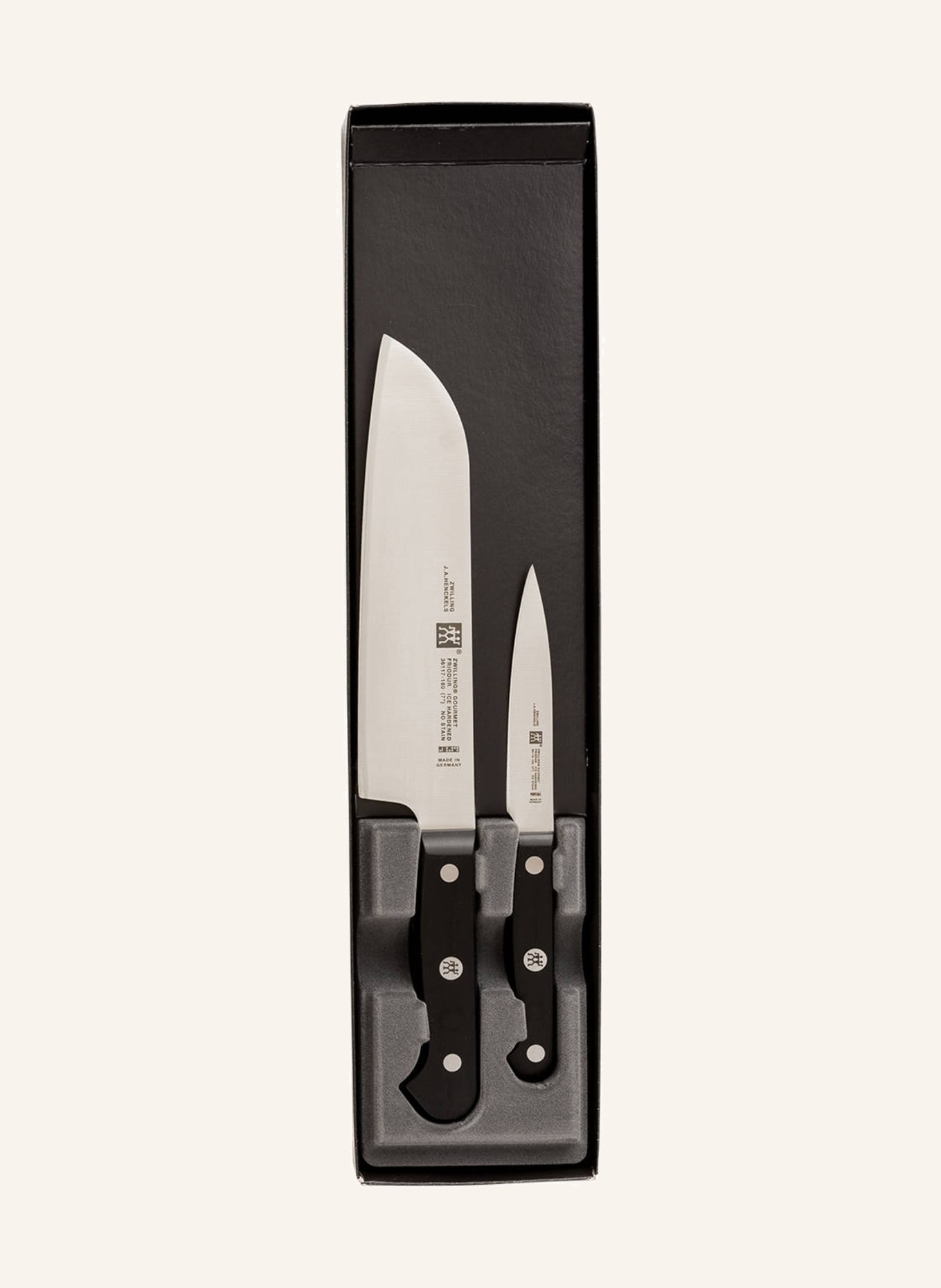 ZWILLING 2-częściowy zestaw noży GOURMET, Kolor: CZARNY/ SREBRNY (Obrazek 3)
