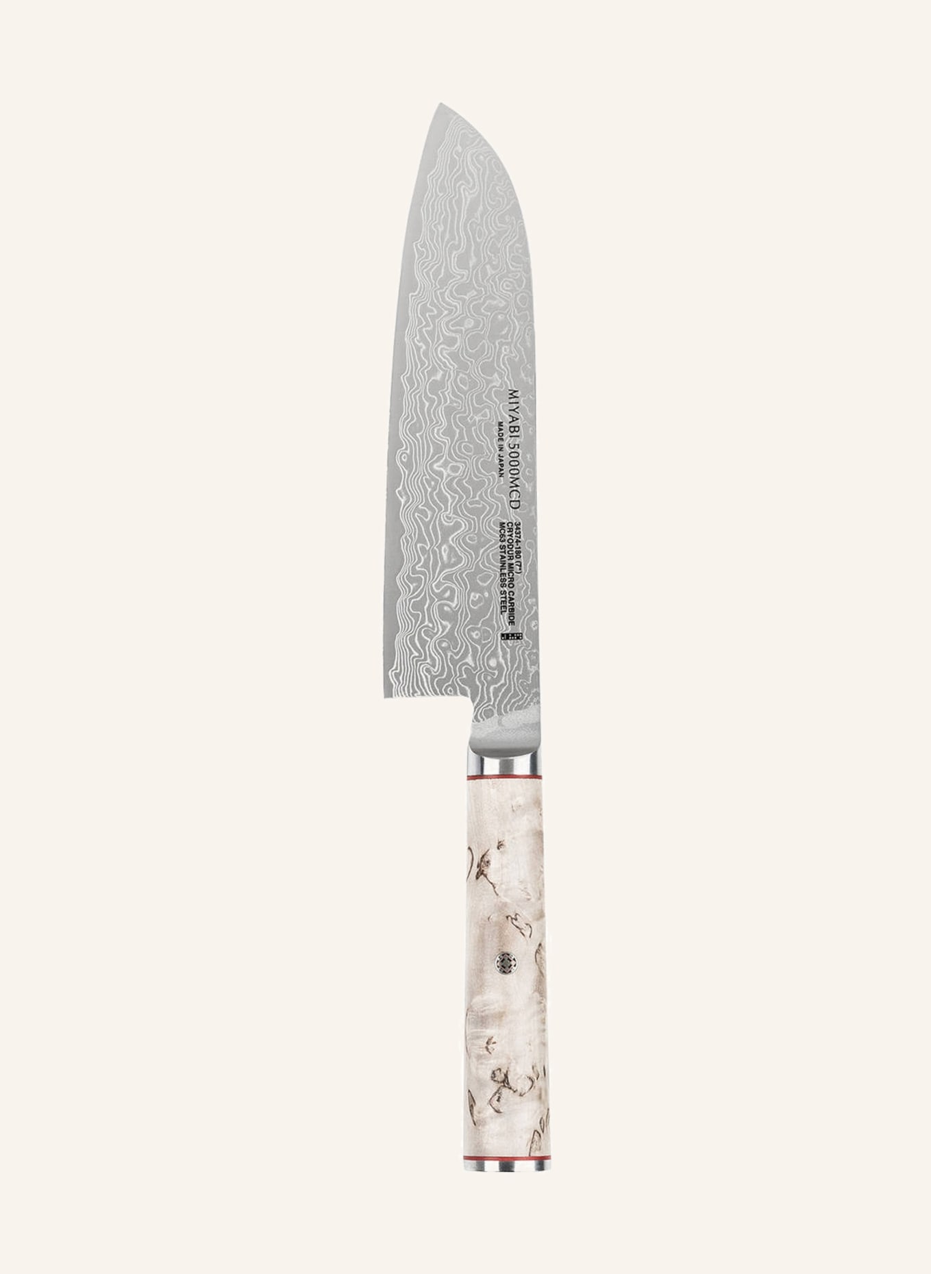ZWILLING Nůž Santoku MIYABI 5000 MCD, Barva: KRÉMOVÁ/ STŘÍBRNÁ (Obrázek 1)