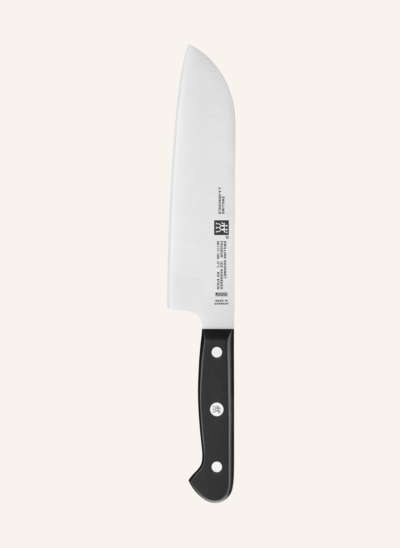 ZWILLING Santoku knife GOURMET, Color: BLACK/ SILVER (Image 1)