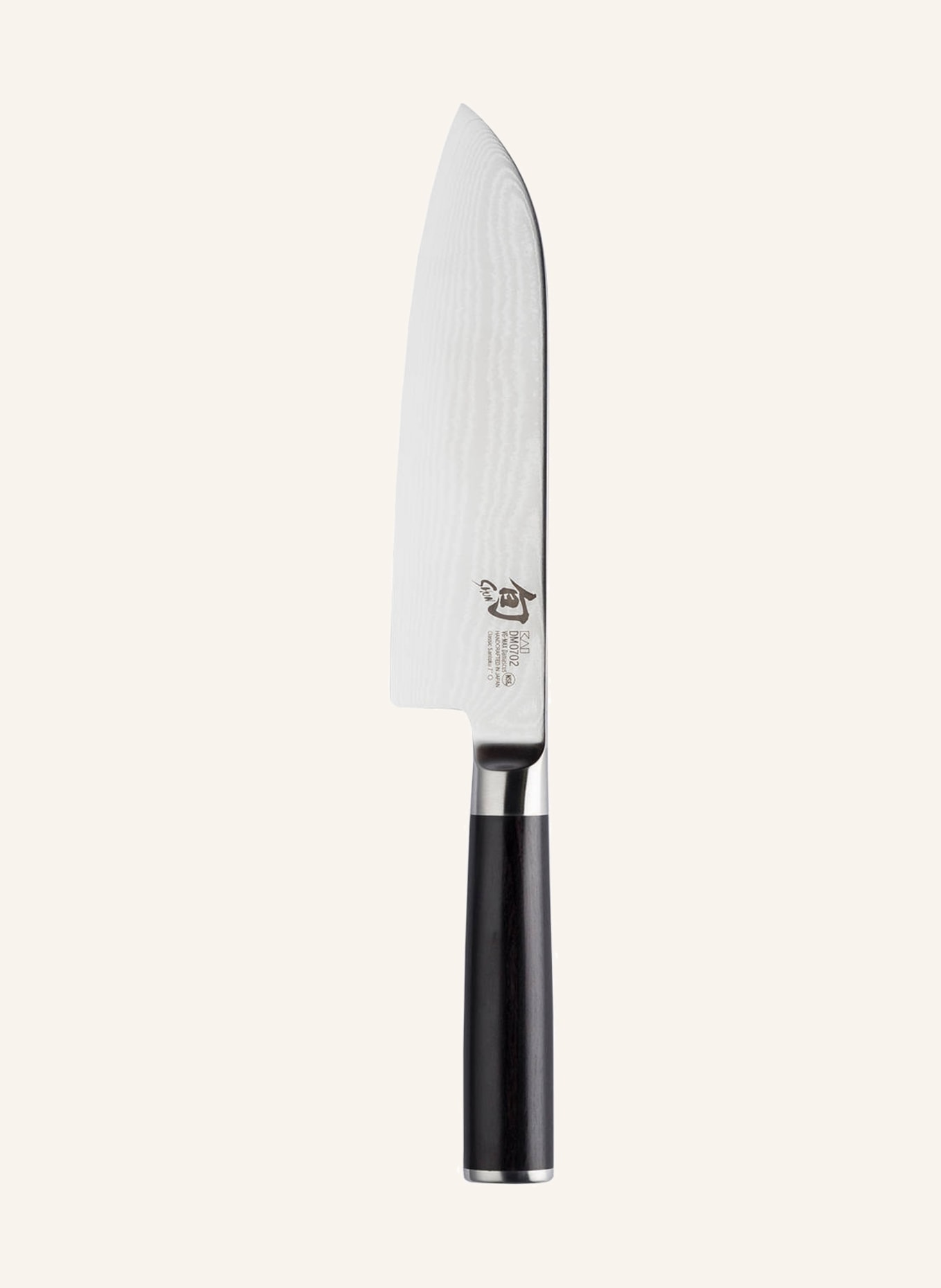KAI Knife SANTOKU DM-0702, Color: BLACK/ SILVER (Image 1)