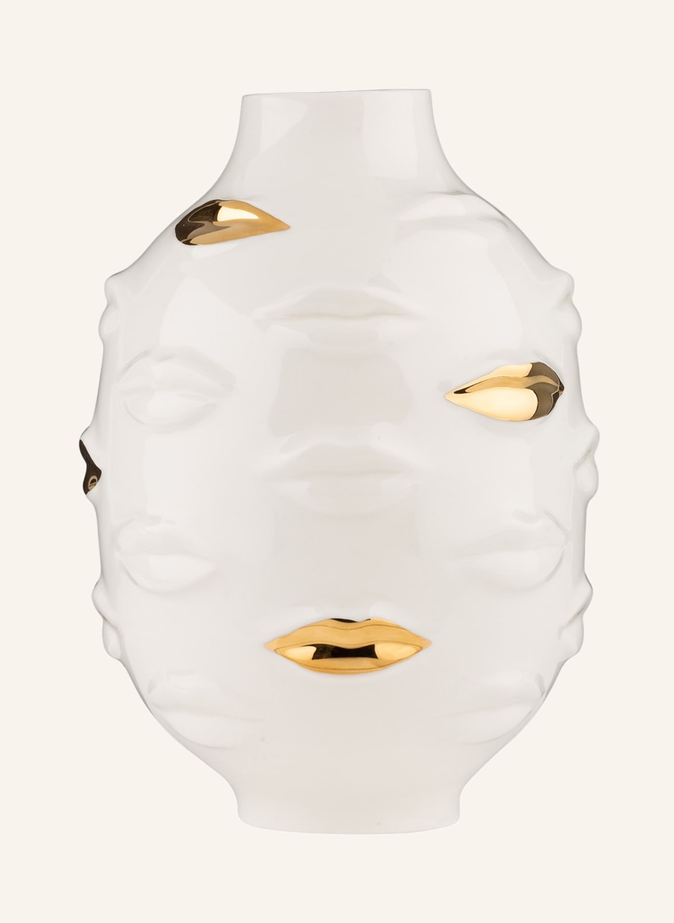 JONATHAN ADLER Vase GALA, Color: WHITE/ GOLD (Image 2)