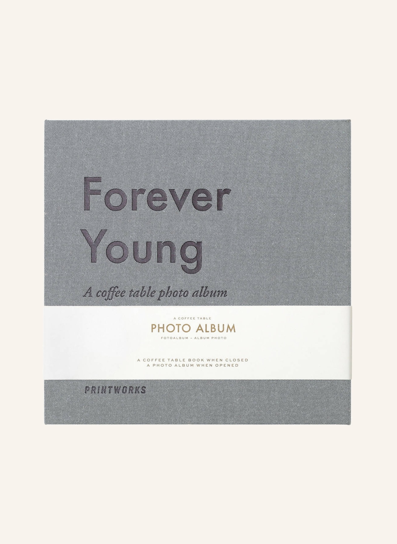 PRINTWORKS Fotoalbum FOREVER YOUNG, Farbe: GRAU (Bild 1)