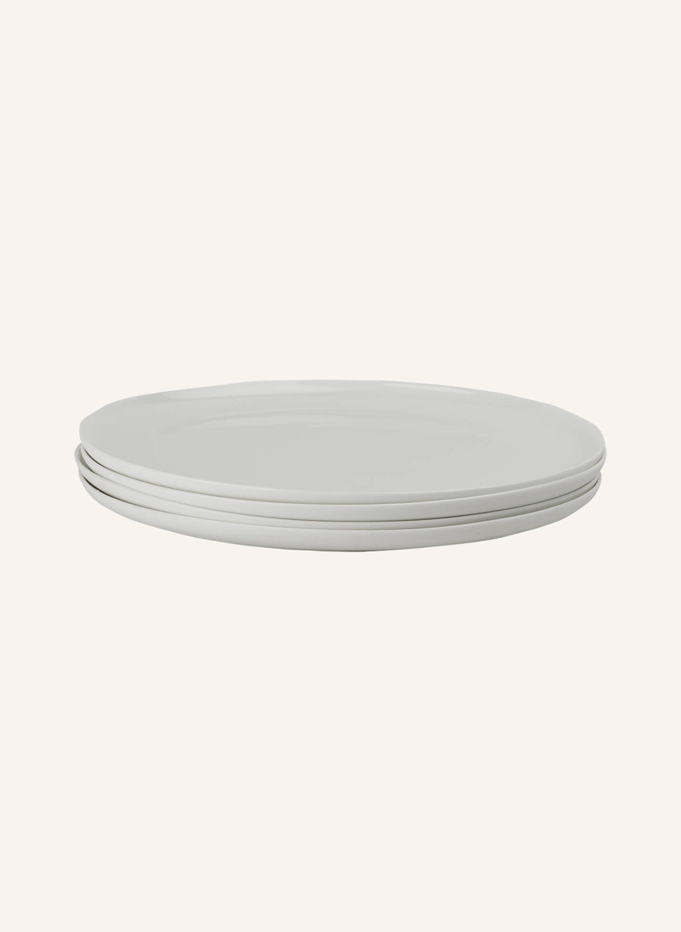 SERAX Set of 4 dinner plates BASE , Color: CREAM (Image 1)