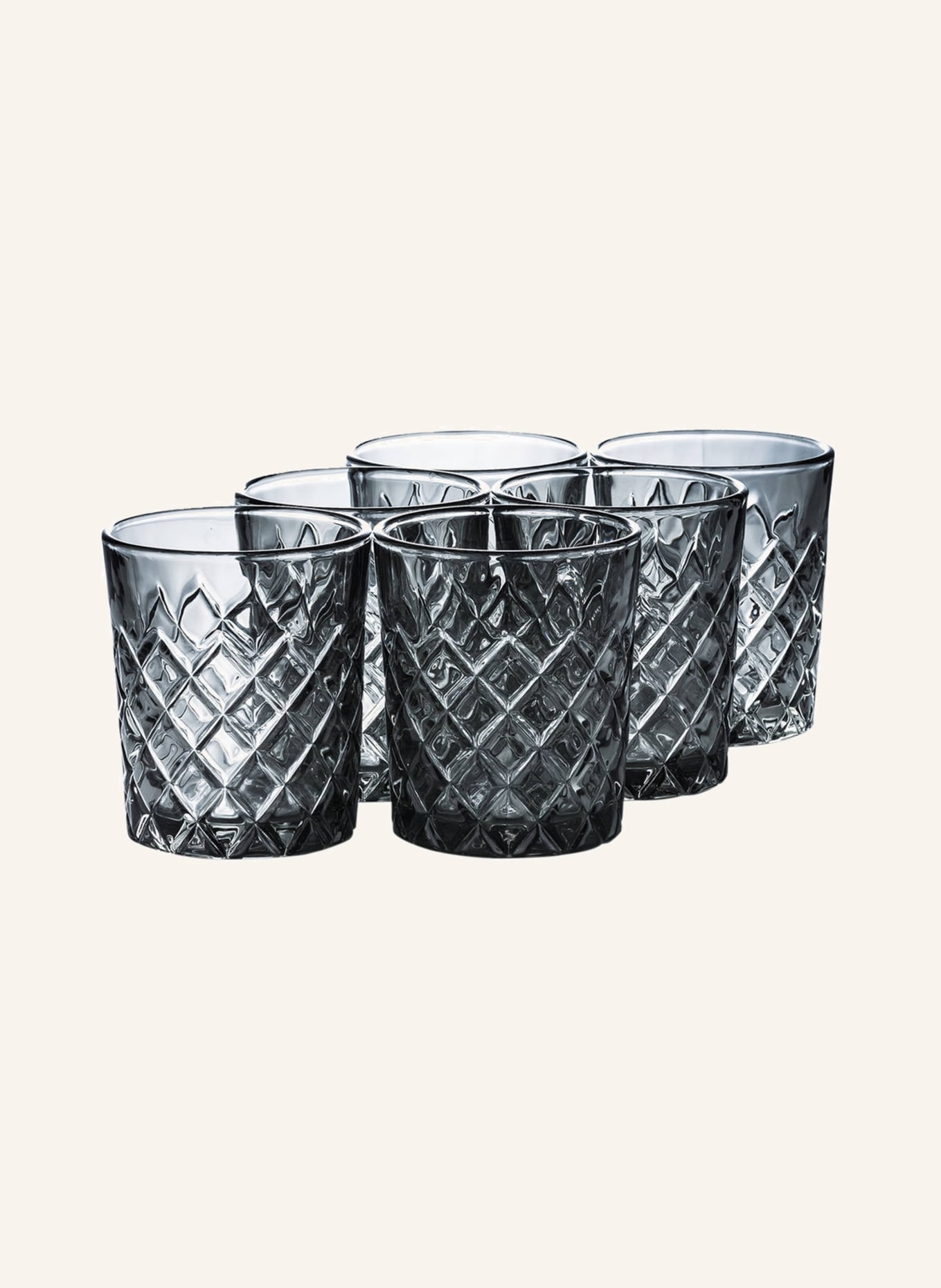 APS Set of 6 drinking glasses HEALEY D.O.F. , Color: GRAY (Image 1)