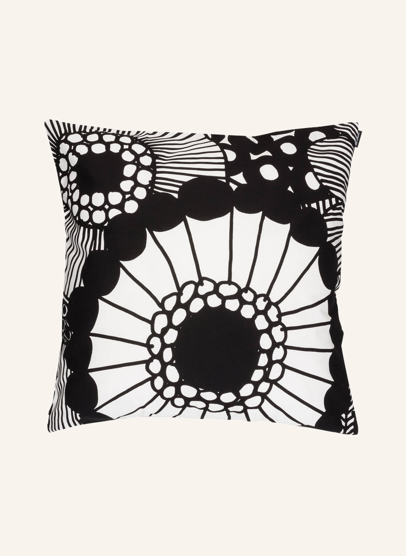 marimekko Decorative cushion cover SIIRTOLAPUUTARHA, Color: BLACK/ WHITE (Image 1)