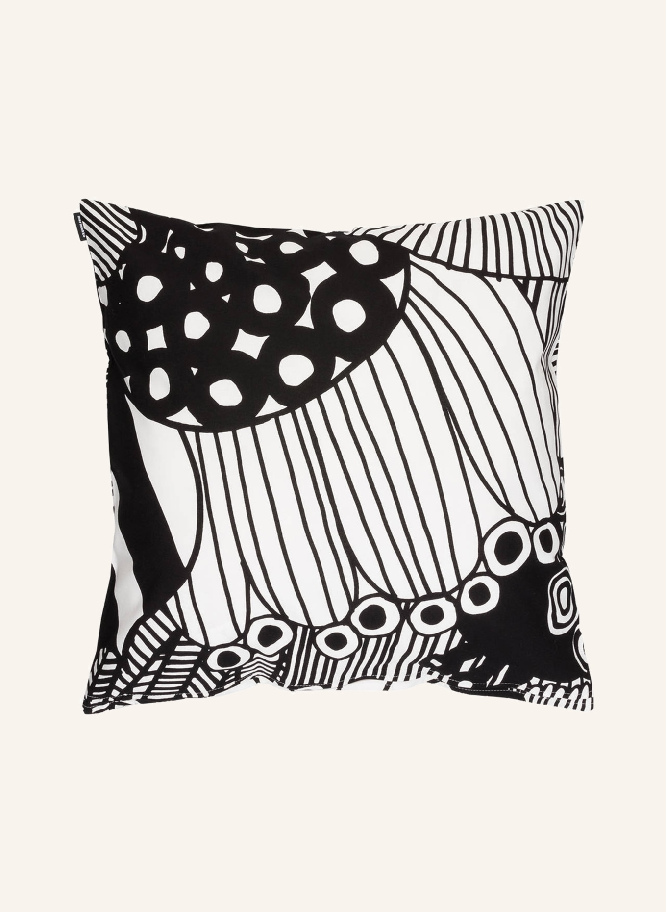 marimekko Decorative cushion cover SIIRTOLAPUUTARHA, Color: BLACK/ WHITE (Image 2)