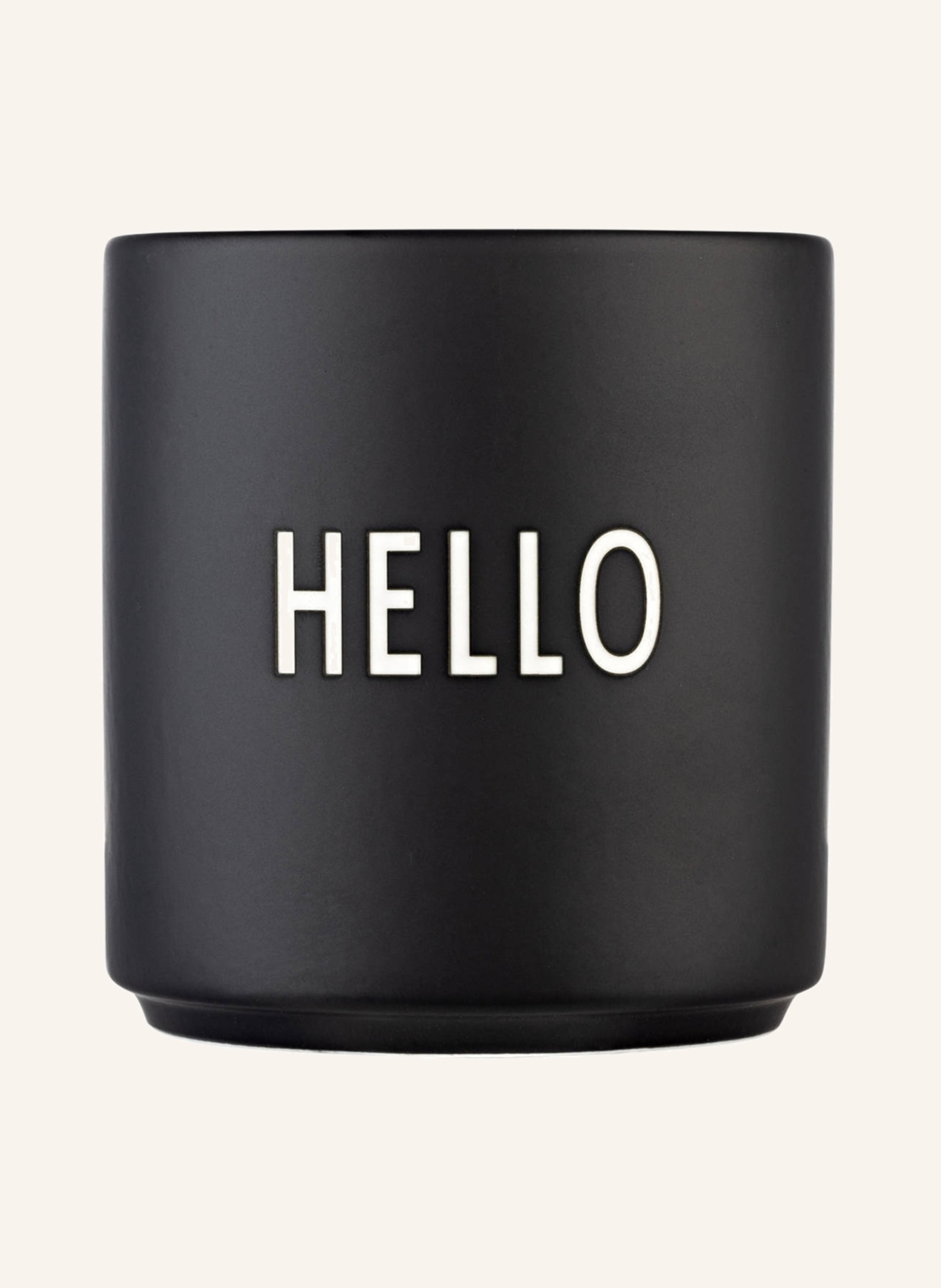DESIGN LETTERS Cup HELLO, Color: BLACK (Image 1)