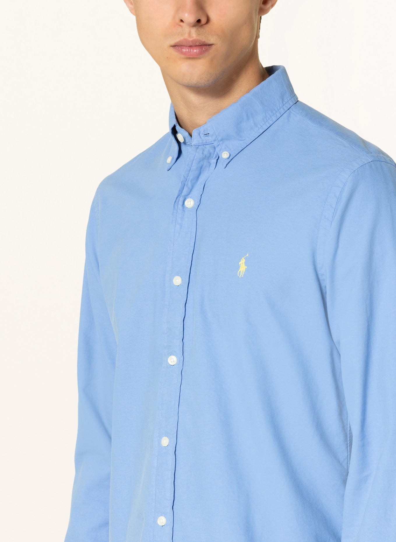 POLO RALPH LAUREN Oxford shirt custom fit in blue