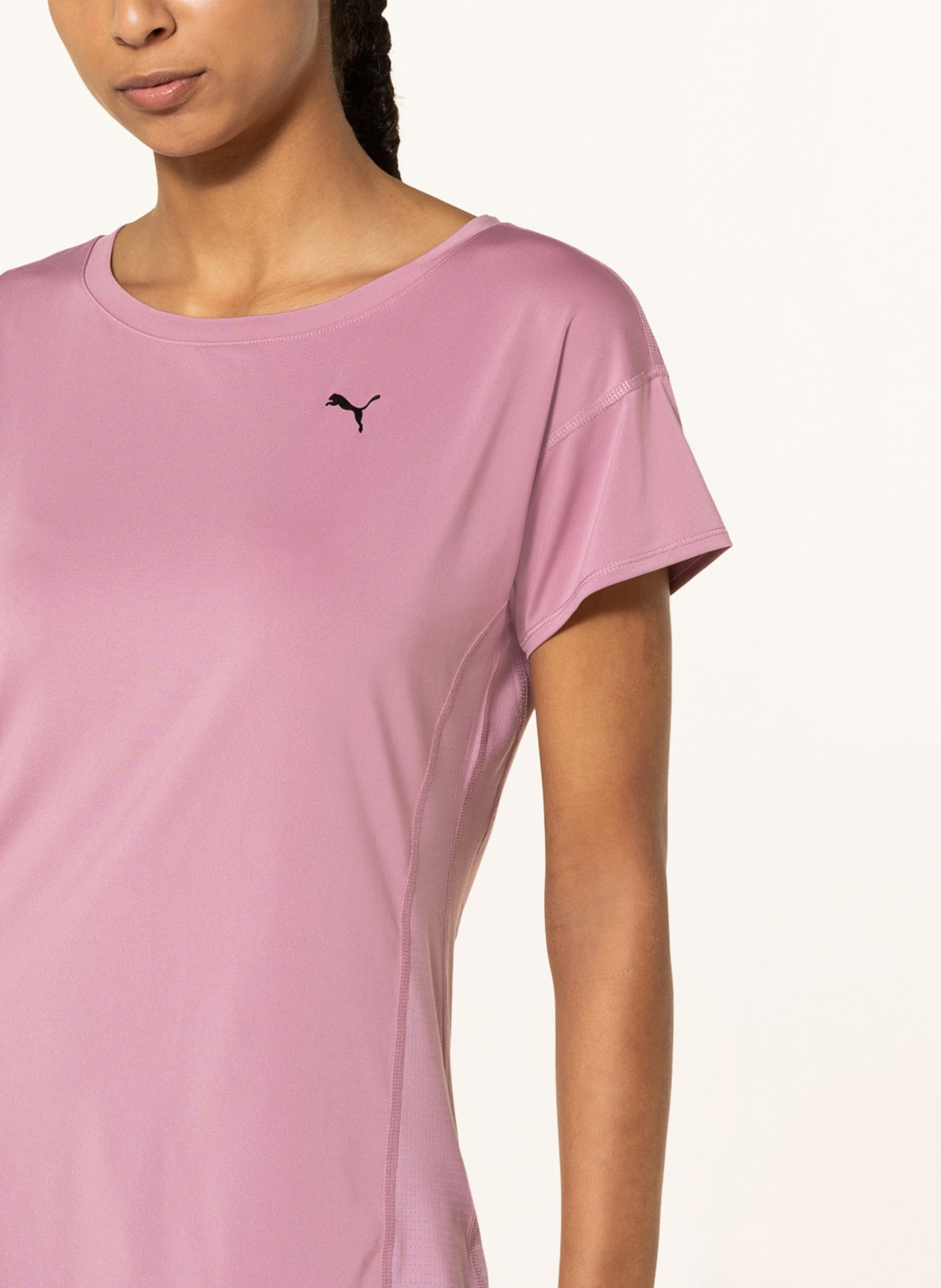 PUMA T-shirt TRAIN FAVORITE with mesh insert, Color: PINK (Image 4)