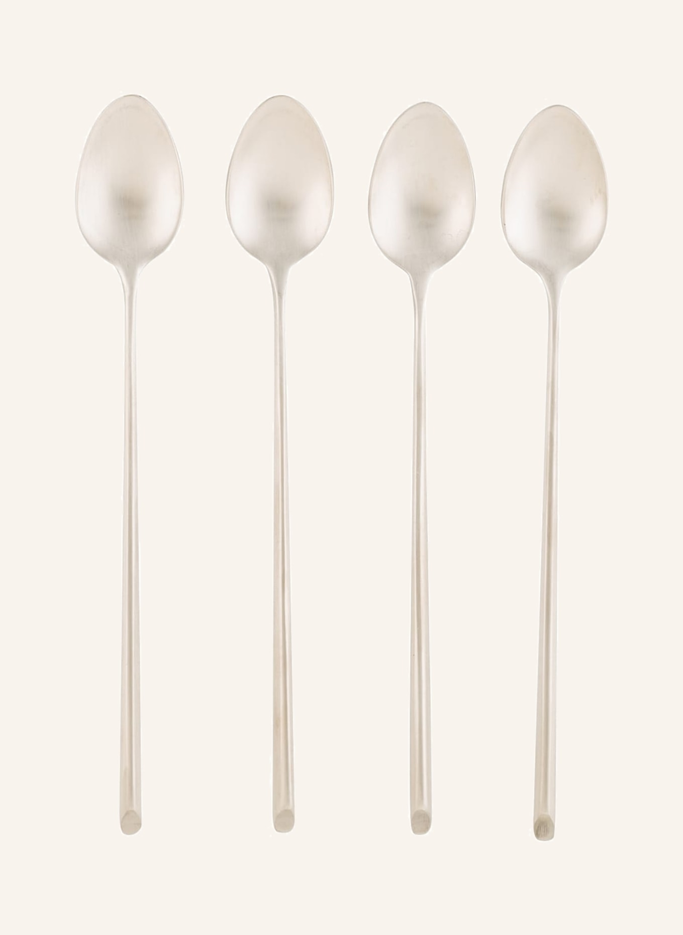 BROSTE COPENHAGEN 4-piece Coffee spoon set SLETTEN, Color: SILVER (Image 1)