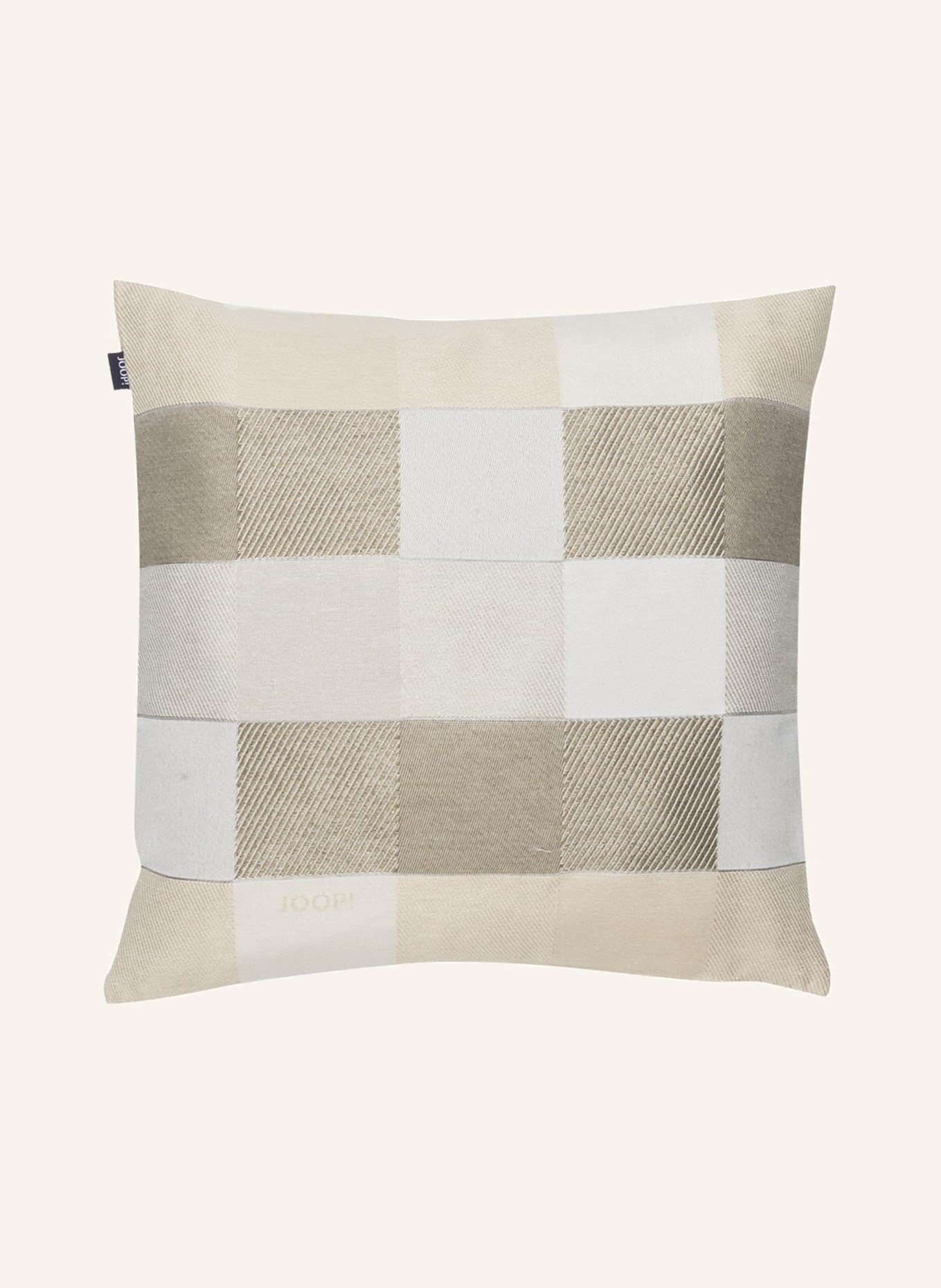 JOOP! Decorative cushion cover J!MOSAIC with glitter thread, Color: WHITE/ CREAM/ CAMEL (Image 2)