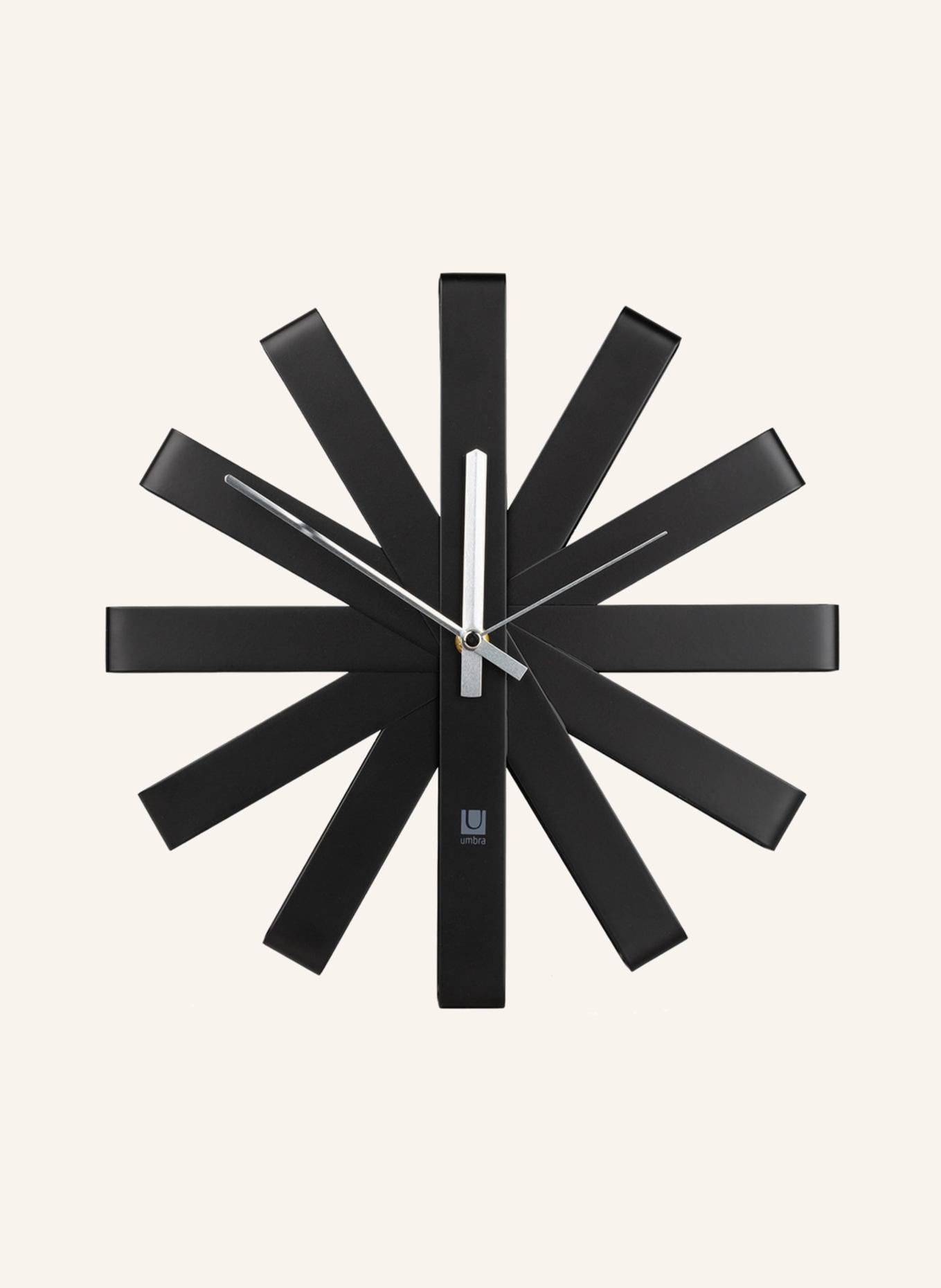 umbra Nástěnné hodiny RIBBON, Barva: ČERNÁ (Obrázek 1)
