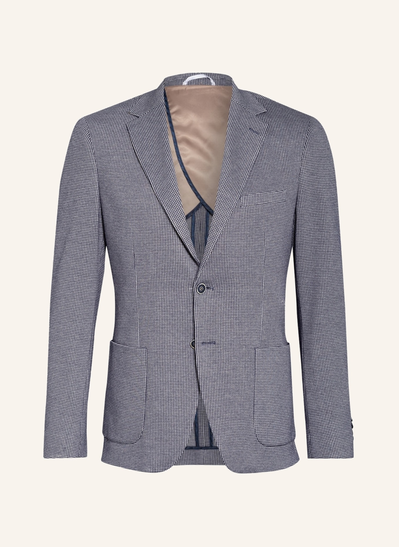 PAUL Suit jacket slim fit in jersey, Color: WHITE/ DARK BLUE (Image 1)