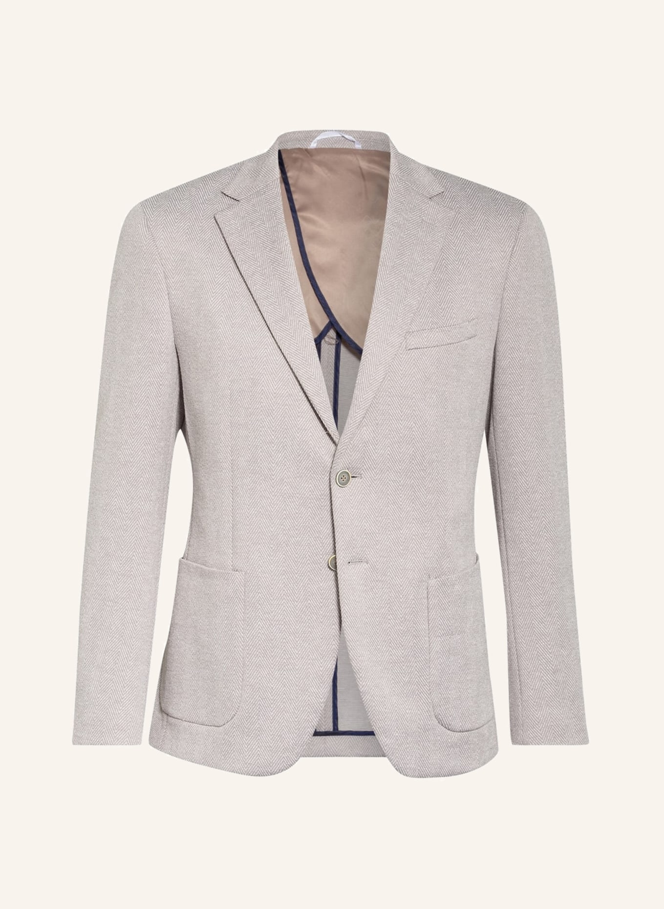 PAUL Suit jacket slim fit in jersey, Color: WHITE/ LIGHT GRAY (Image 1)