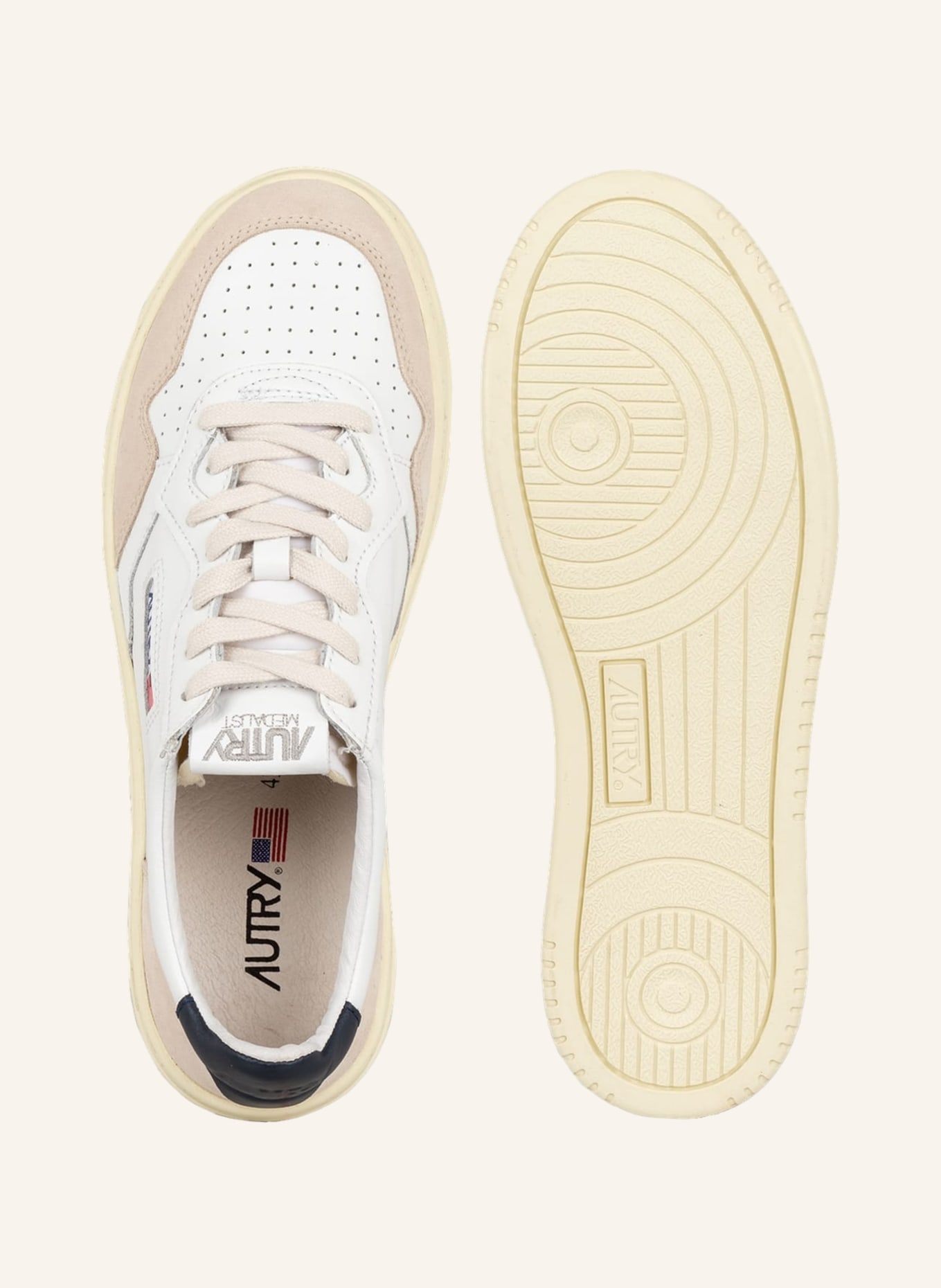AUTRY Sneakers AUTRY 01, Color: WHITE/ BEIGE/ DARK BLUE (Image 5)