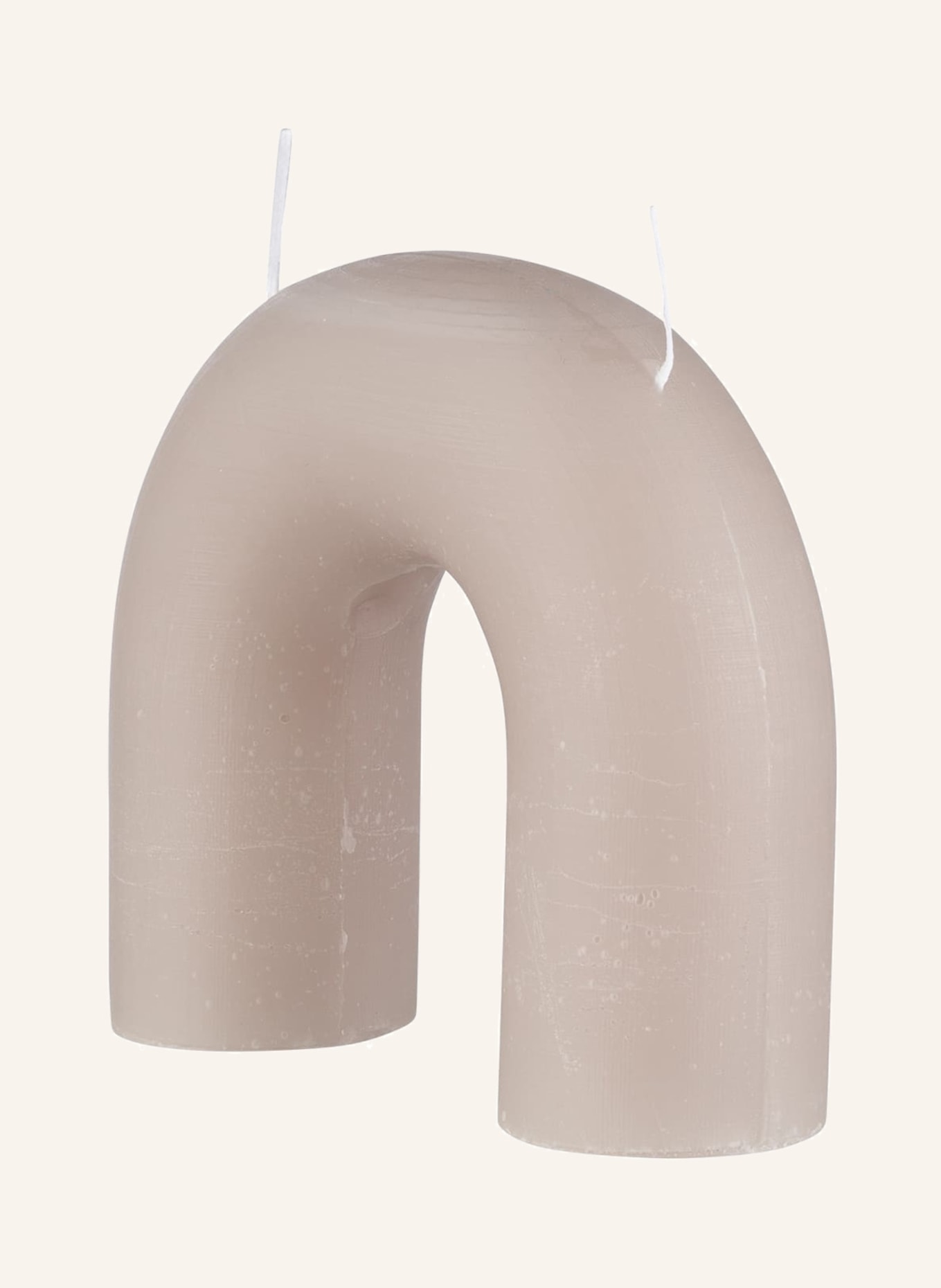 BROSTE COPENHAGEN Candle BEND: LIGHT GRAY