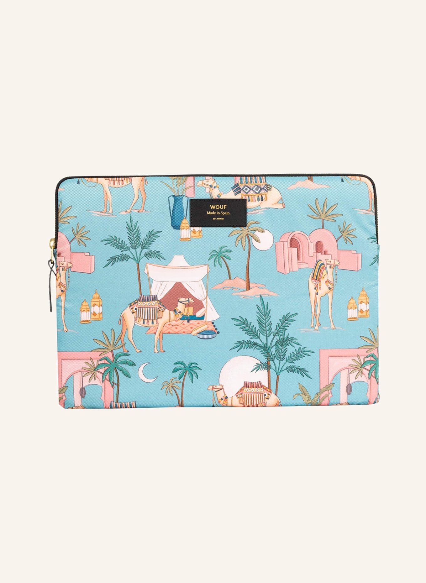 WOUF Tablet-Hülle SAHARA: TÜRKIS / LACHS / GRÜN