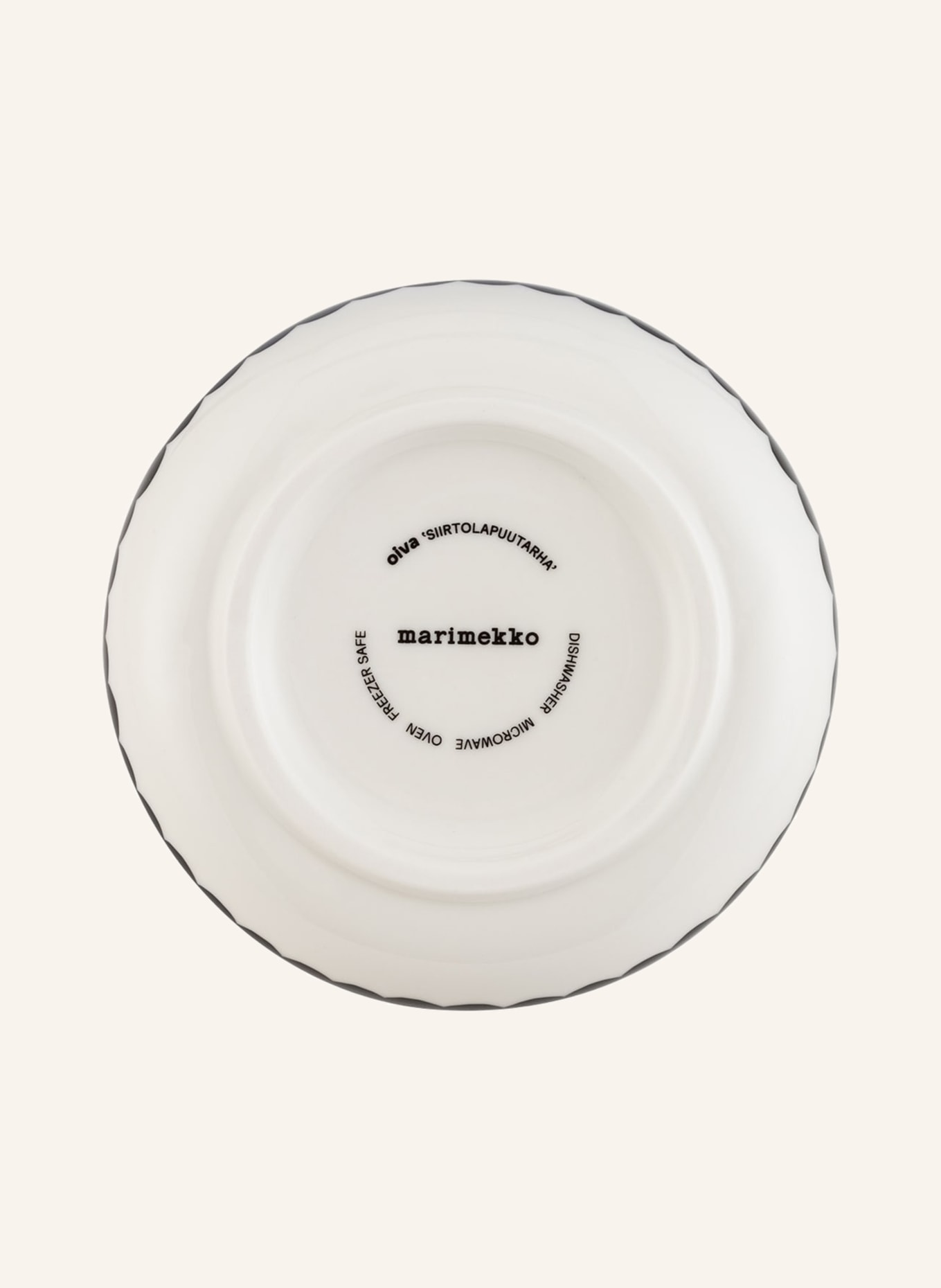marimekko Set of 6 bowls OIVA/SIIRTOLAPUUTARHA, Color: CREAM/ BLACK (Image 4)