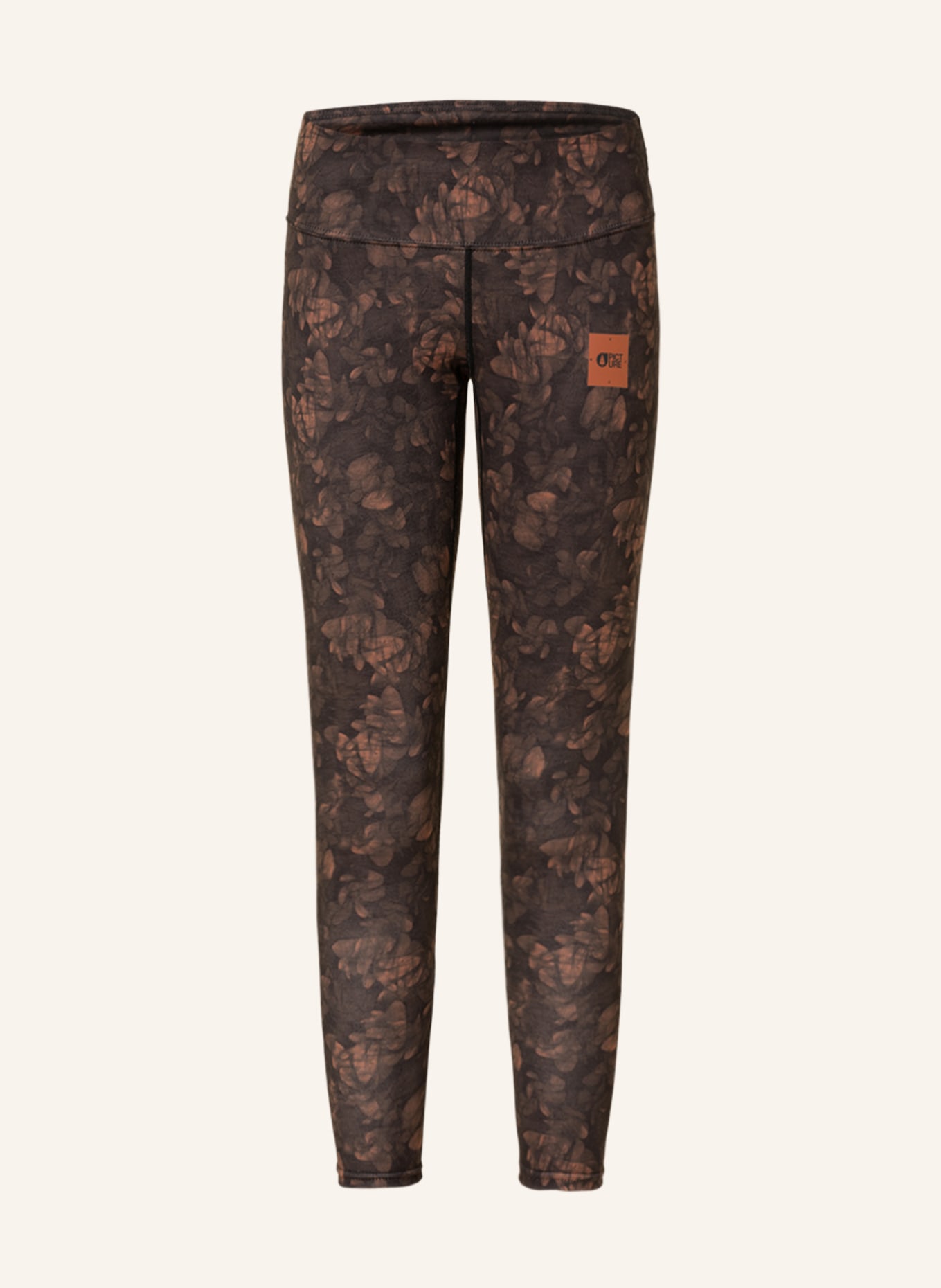 PICTURE Functional baselayer trousers XINA , Color: BLACK/ DARK ORANGE (Image 1)