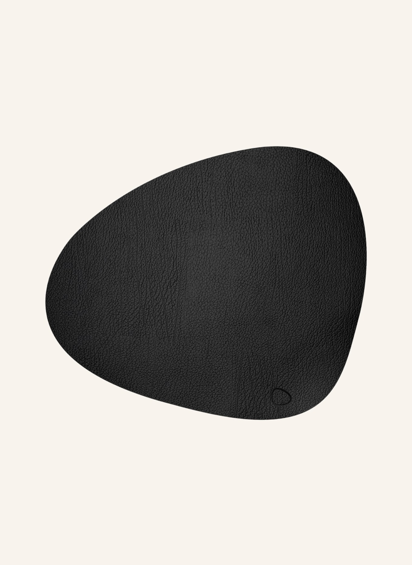 LINDDNA Placemats CURVE L made of leather, Color: BLACK (Image 1)