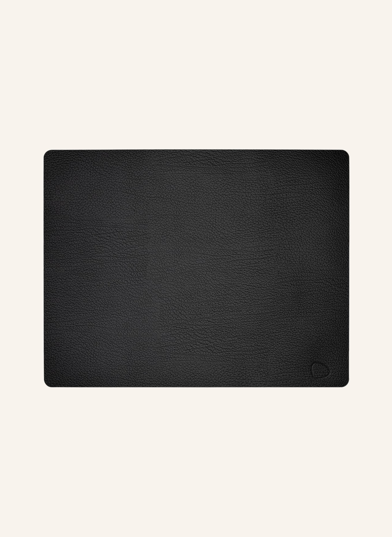 LINDDNA Placemats SQUARE L made of leather, Color: BLACK (Image 1)