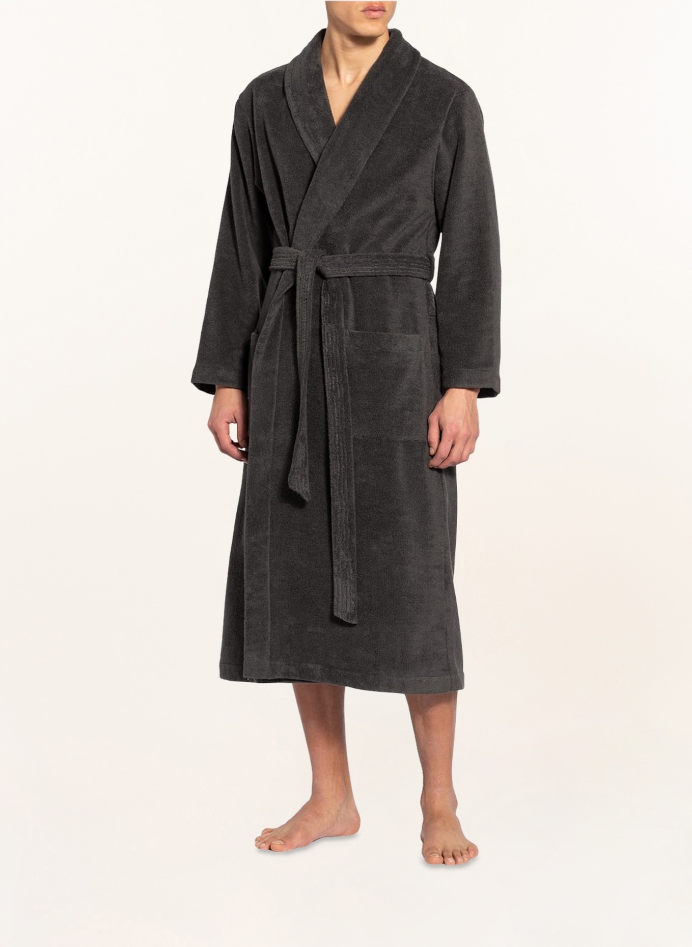 weseta switzerland Unisex bathrobe DREAMFLOR, Color: DARK GRAY (Image 2)