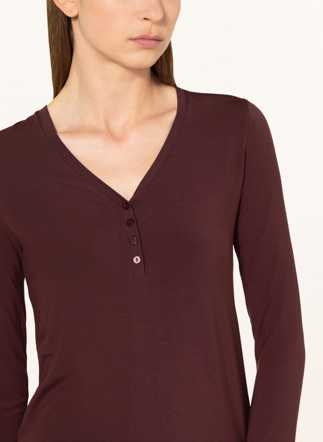 SCHIESSER Schlafshirt MIX+RELAX: BRAUN