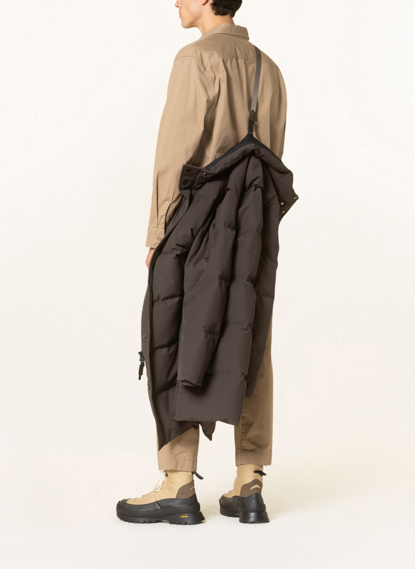 DUNO Daunenmantel ARON PARMA mit abnehmbarer Kapuze: DUNKELBRAUN