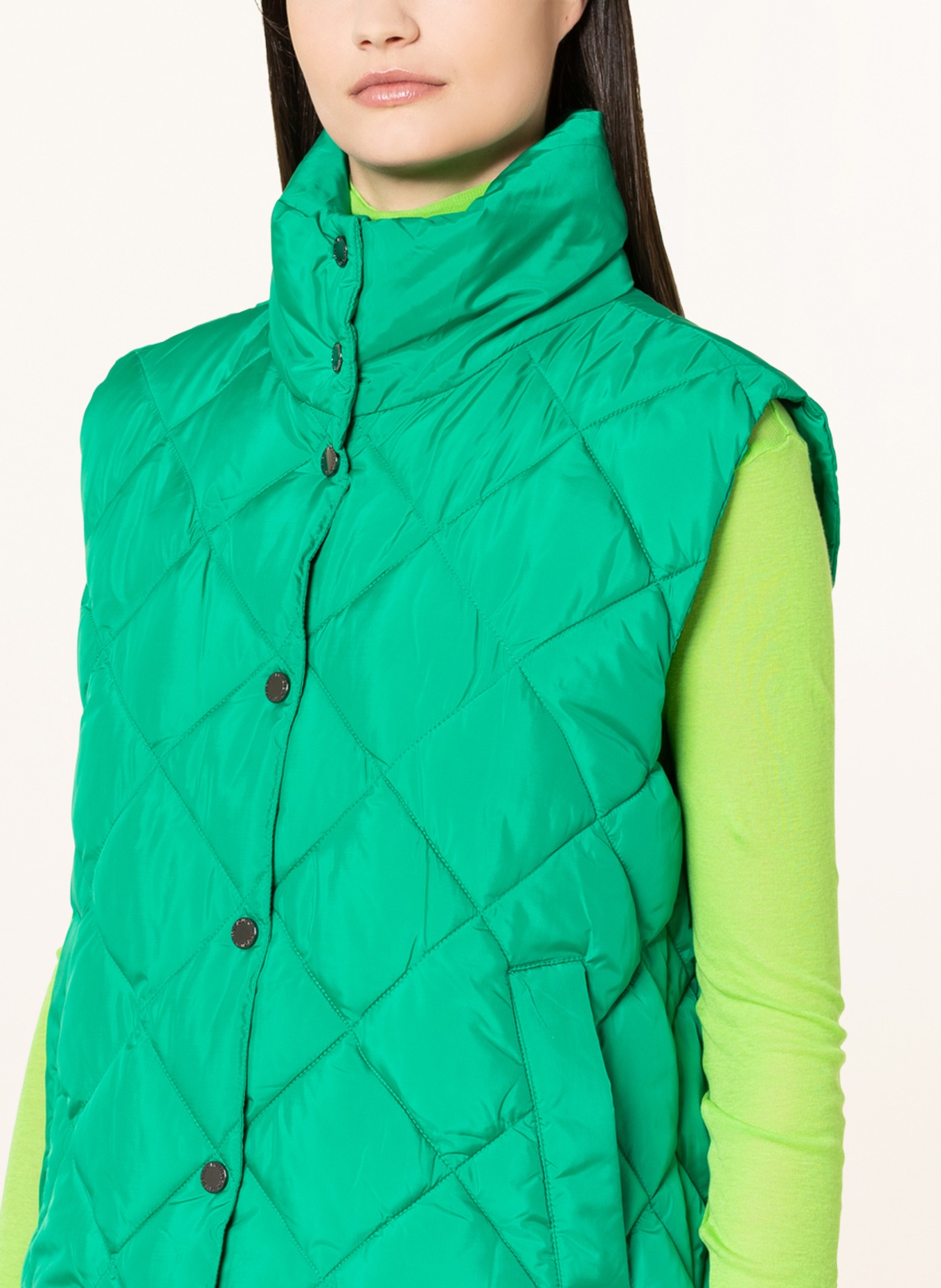 FREEQUENT Quilted vest FQOLGA, Color: GREEN (Image 4)