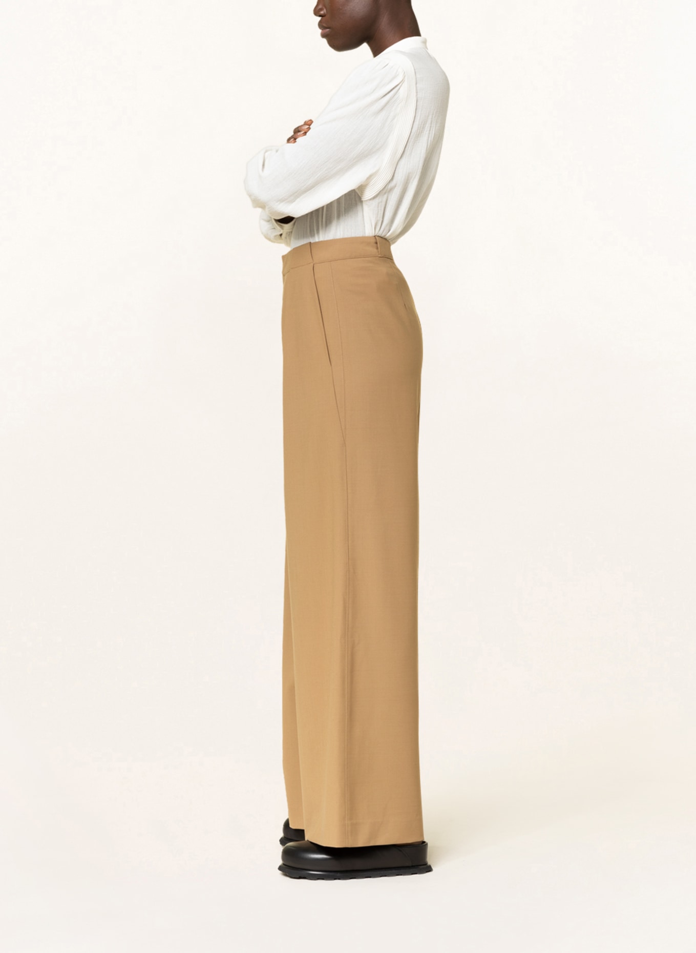 CLOSED Wide leg trousers RYLAN, Color: LIGHT BROWN (Image 4)