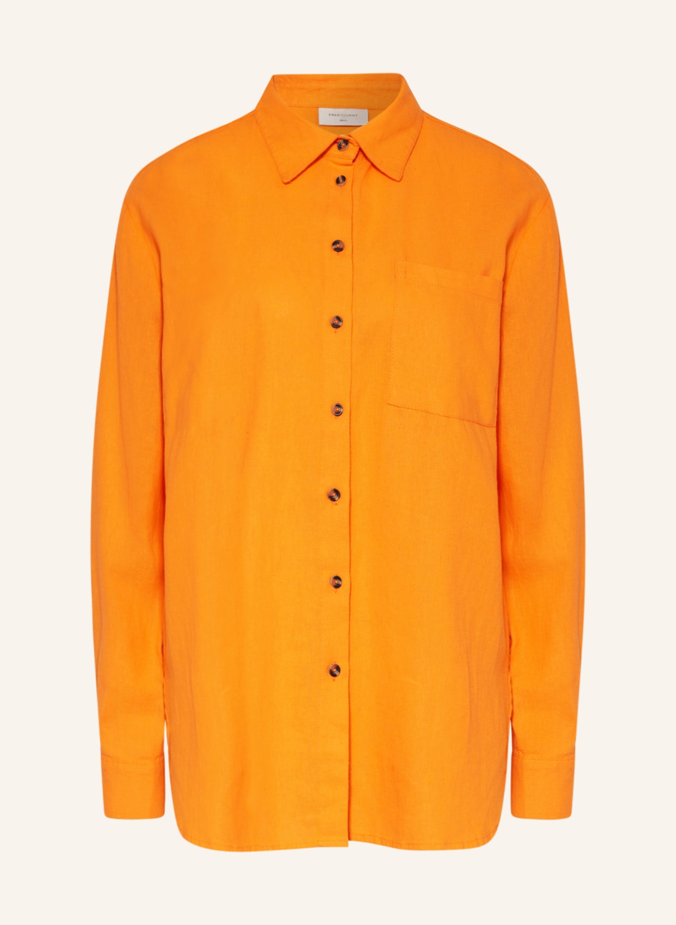 FREEQUENT Shirt blouse FREDDA with linen, Color: ORANGE (Image 1)