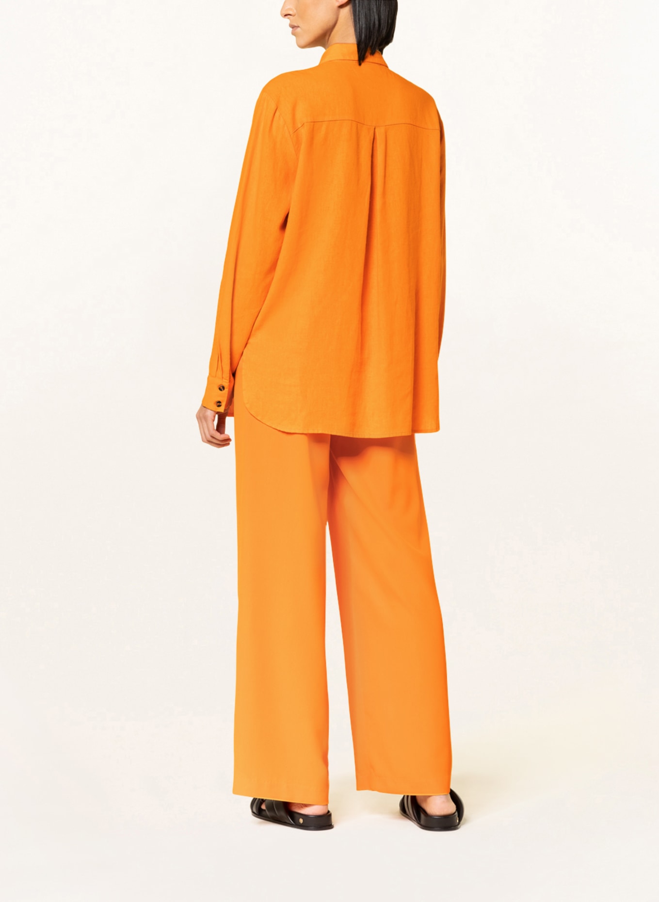 FREEQUENT Shirt blouse FREDDA with linen, Color: ORANGE (Image 3)
