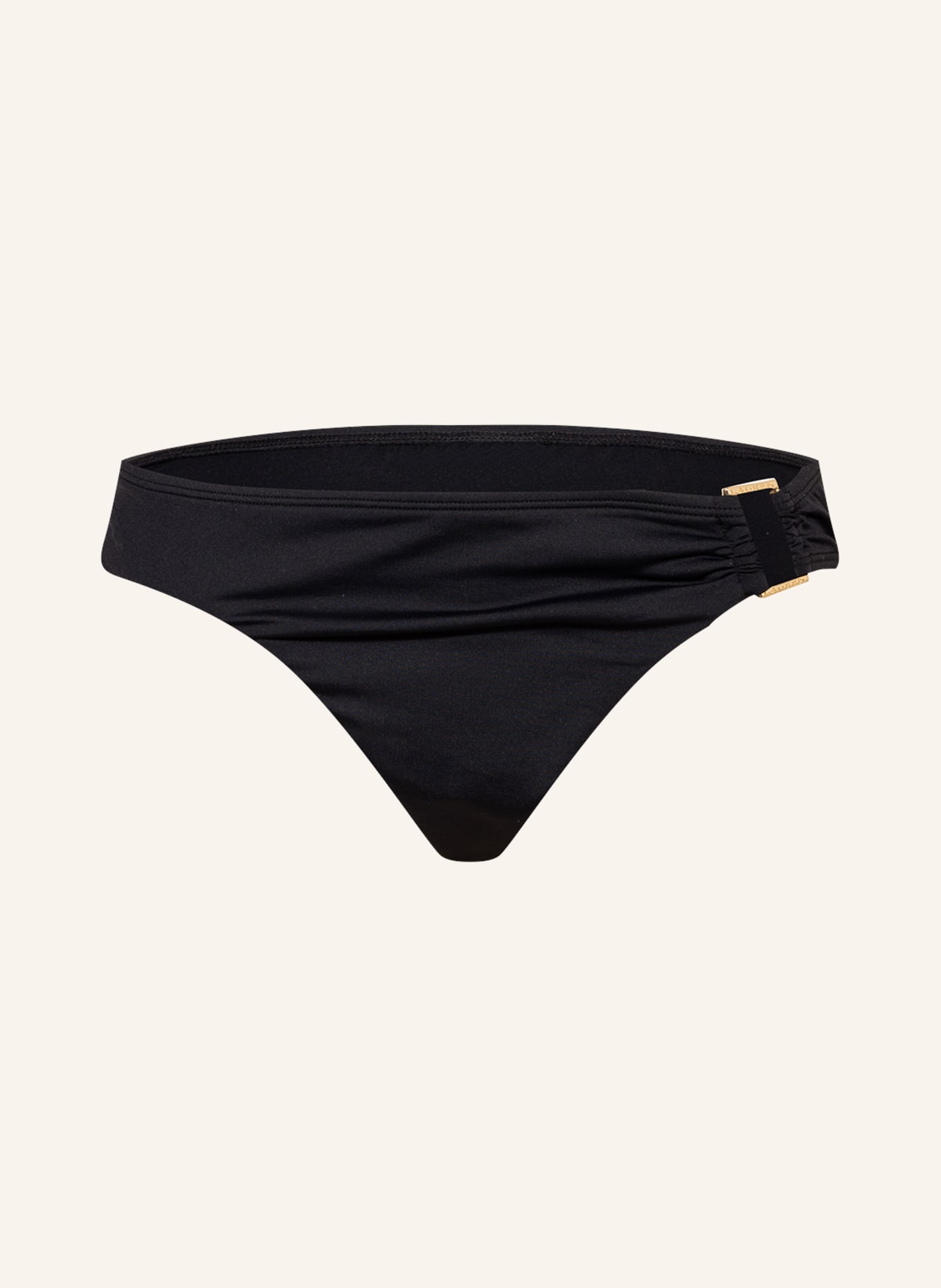 LAUREN RALPH LAUREN Basic bikini bottoms BEACH CLUB SOLIDS, Color: BLACK (Image 1)