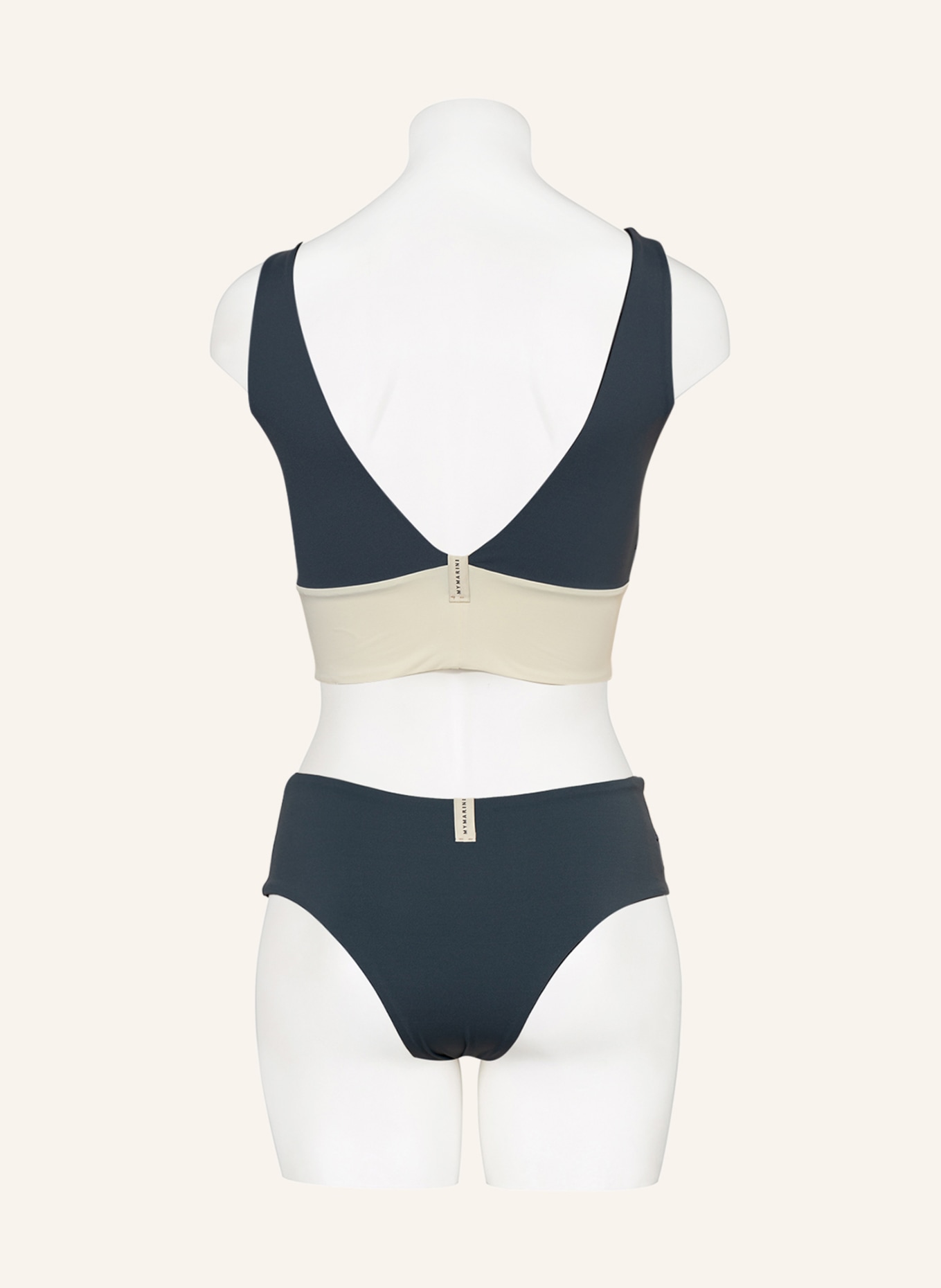 MYMARINI Dół od bikini z wysokim stanem CHEEKY, model dwustronny z ochroną UV 50+, Kolor: PETROL (Obrazek 3)