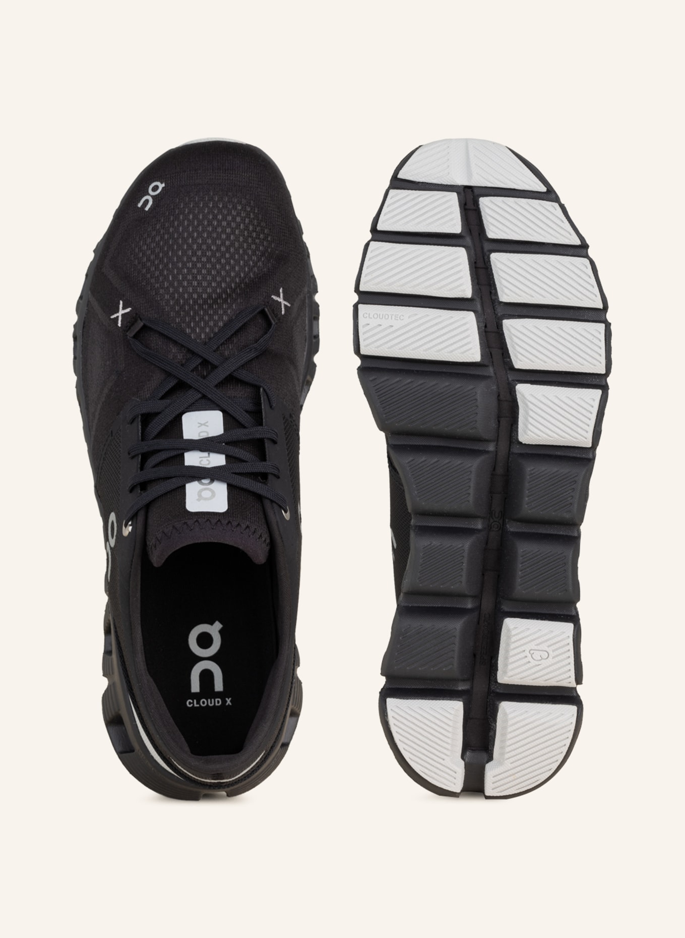 On Fitness shoes CLOUD X 3, Color: BLACK (Image 5)