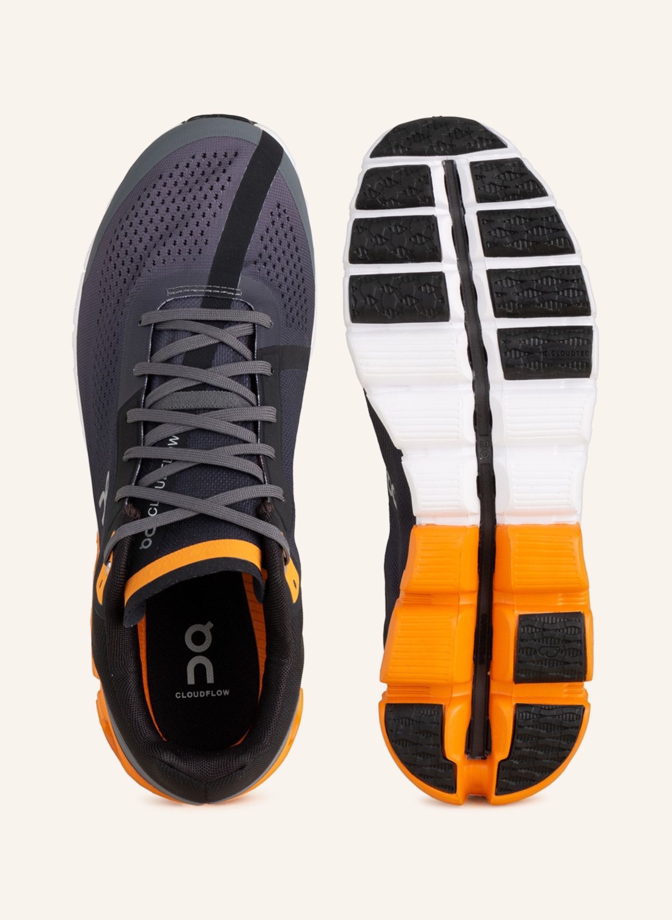 On Running shoe CLOUDFLOW, Color: DARK GRAY/ ORANGE (Image 5)