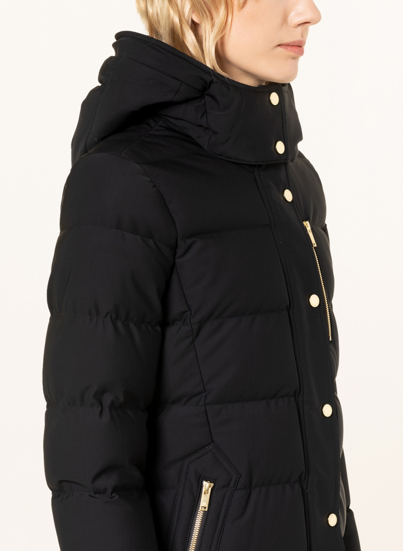 MOOSE KNUCKLES Down coat WATERSHED with faux fur and detachable hood , Color: BLACK (Image 6)