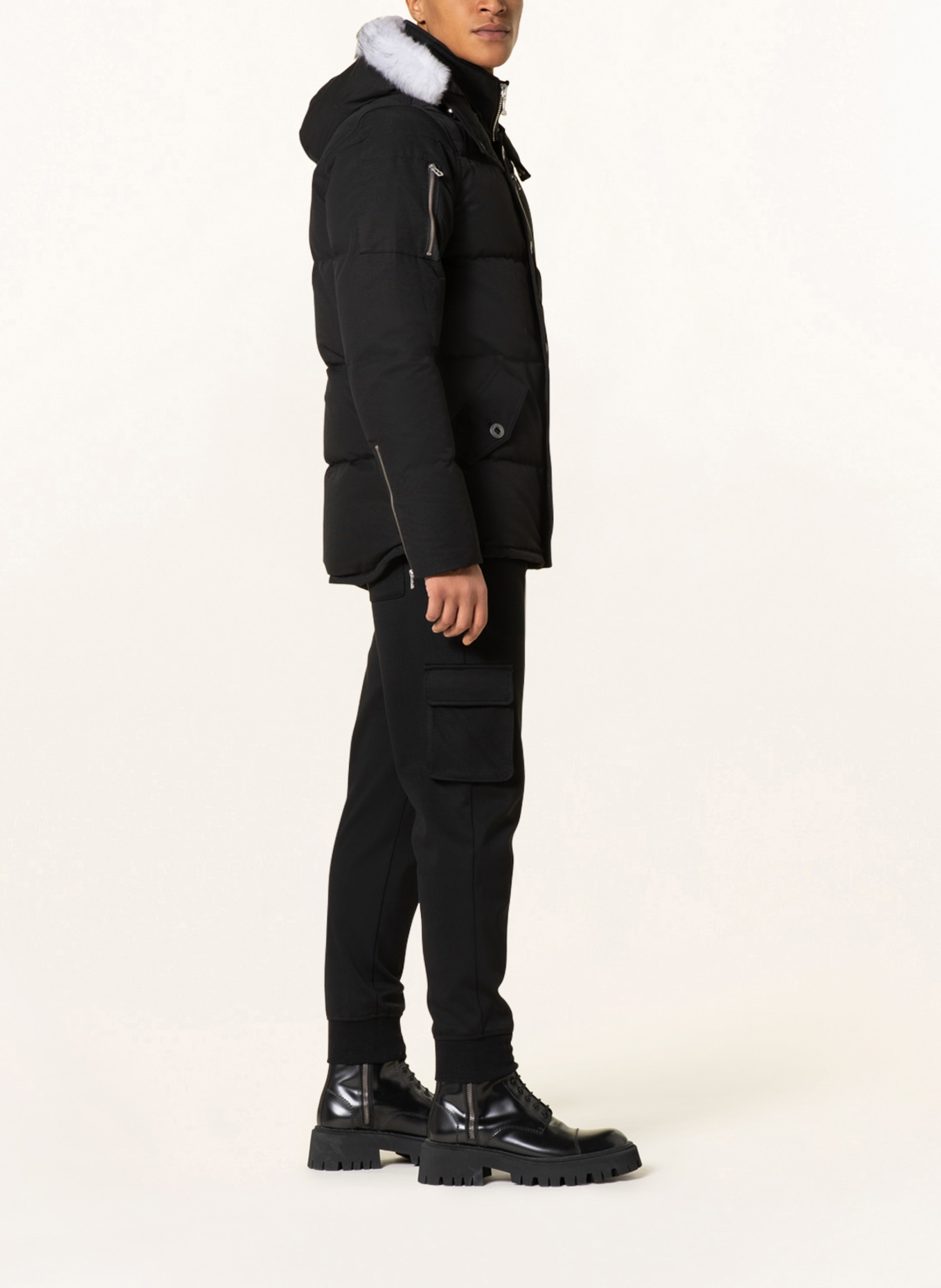MOOSE KNUCKLES Péřová bunda 3Q s odnímatelnou kapucí a umělou kožešinou, Barva: ČERNÁ (Obrázek 4)