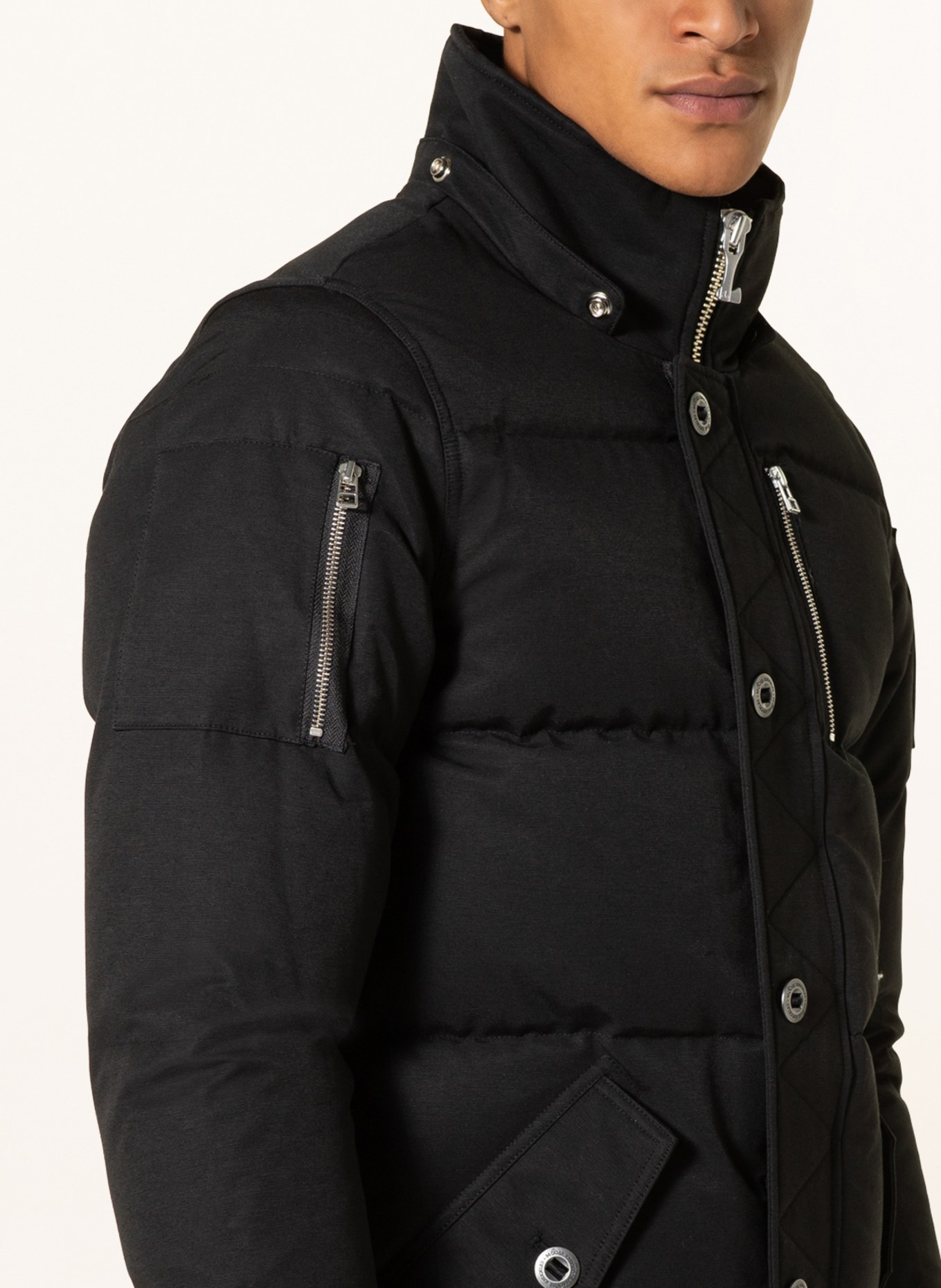 MOOSE KNUCKLES Péřová bunda 3Q s odnímatelnou kapucí a umělou kožešinou, Barva: ČERNÁ (Obrázek 6)