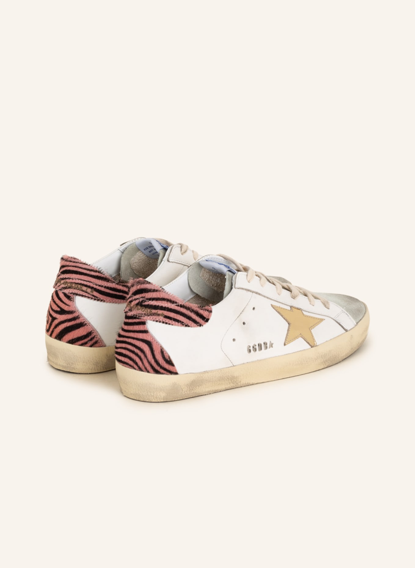 GOLDEN GOOSE Sneakers SUPER-STAR, Color: WHITE/ LIGHT GRAY/ PINK (Image 2)