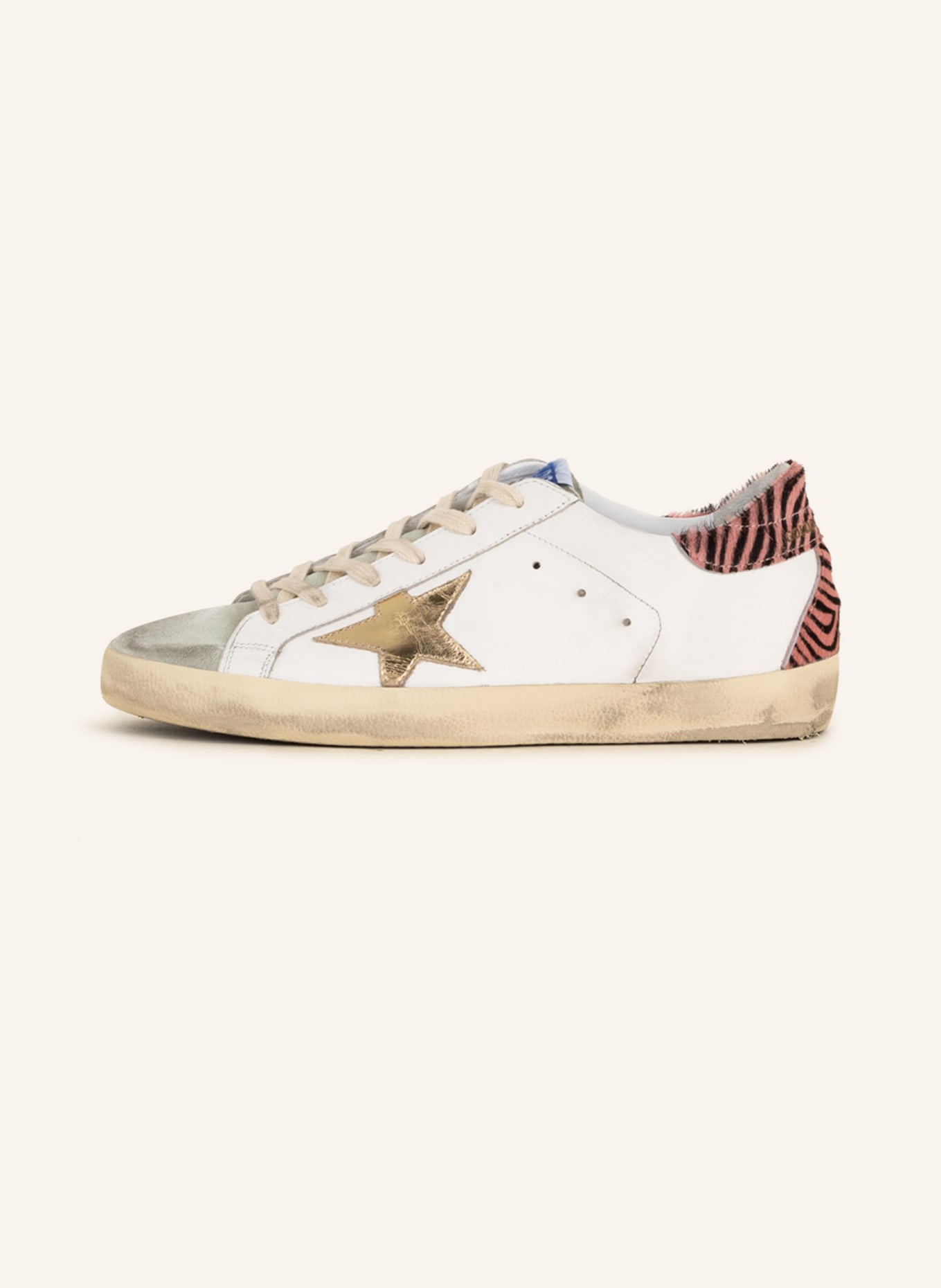 GOLDEN GOOSE Sneakers SUPER-STAR, Color: WHITE/ LIGHT GRAY/ PINK (Image 4)