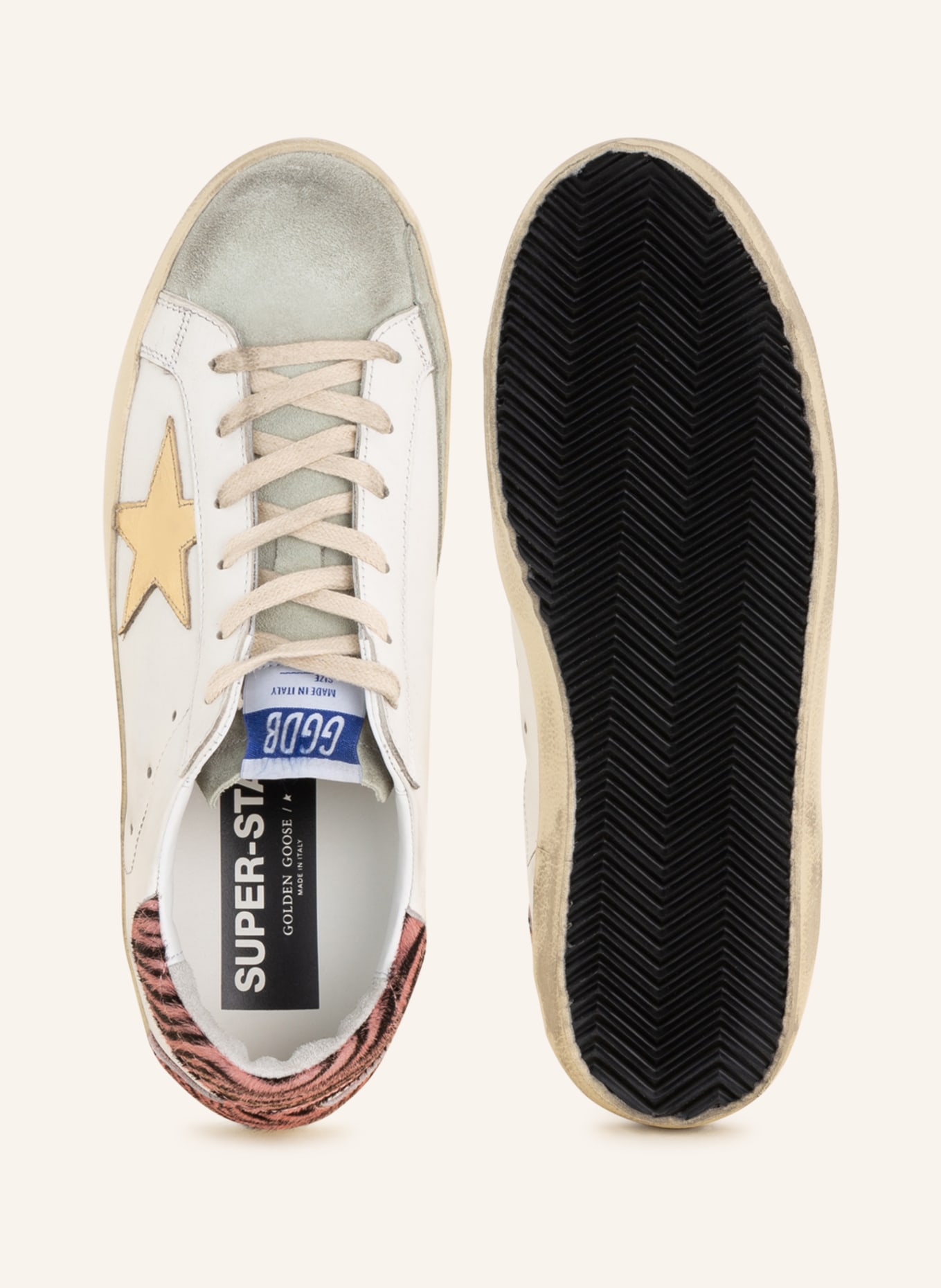 GOLDEN GOOSE Sneakers SUPER-STAR, Color: WHITE/ LIGHT GRAY/ PINK (Image 5)