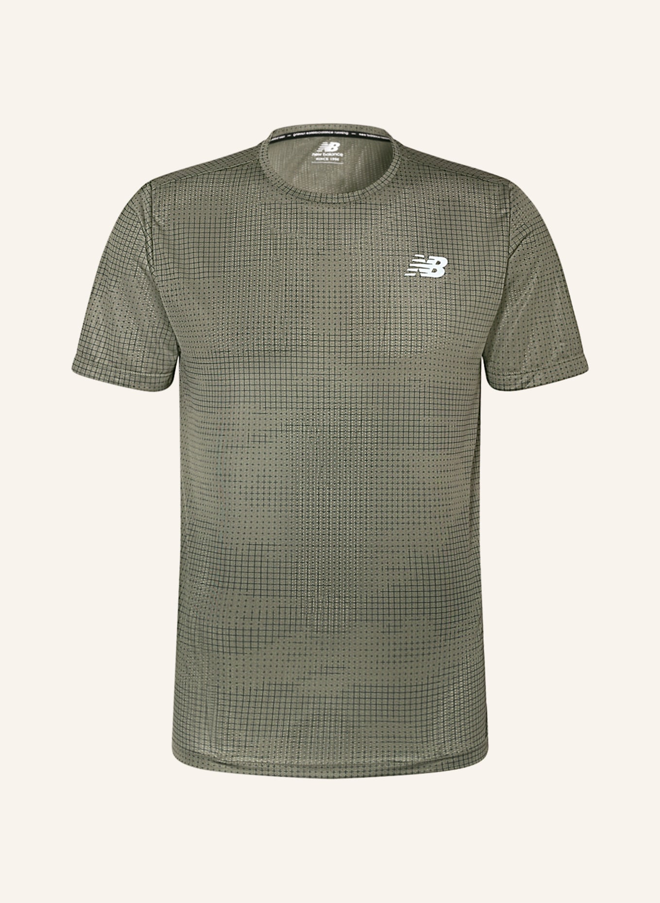 new balance Running shirt IMPACT RUN in mesh, Color: GREEN (Image 1)
