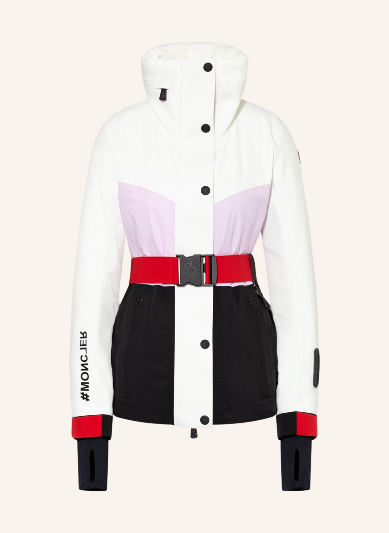 MONCLER GRENOBLE Ski jacket HAINET, Color: WHITE/ LIGHT PURPLE/ BLACK (Image 1)