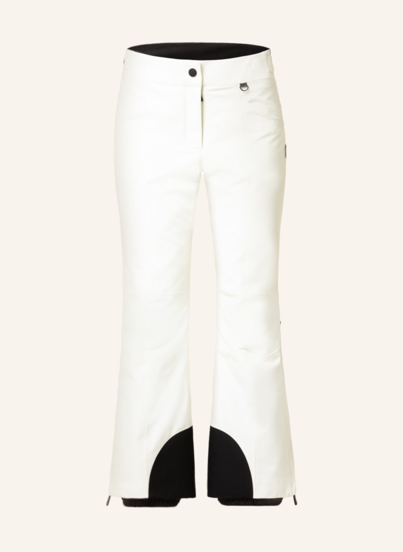 MONCLER GRENOBLE Ski pants in cream/ black